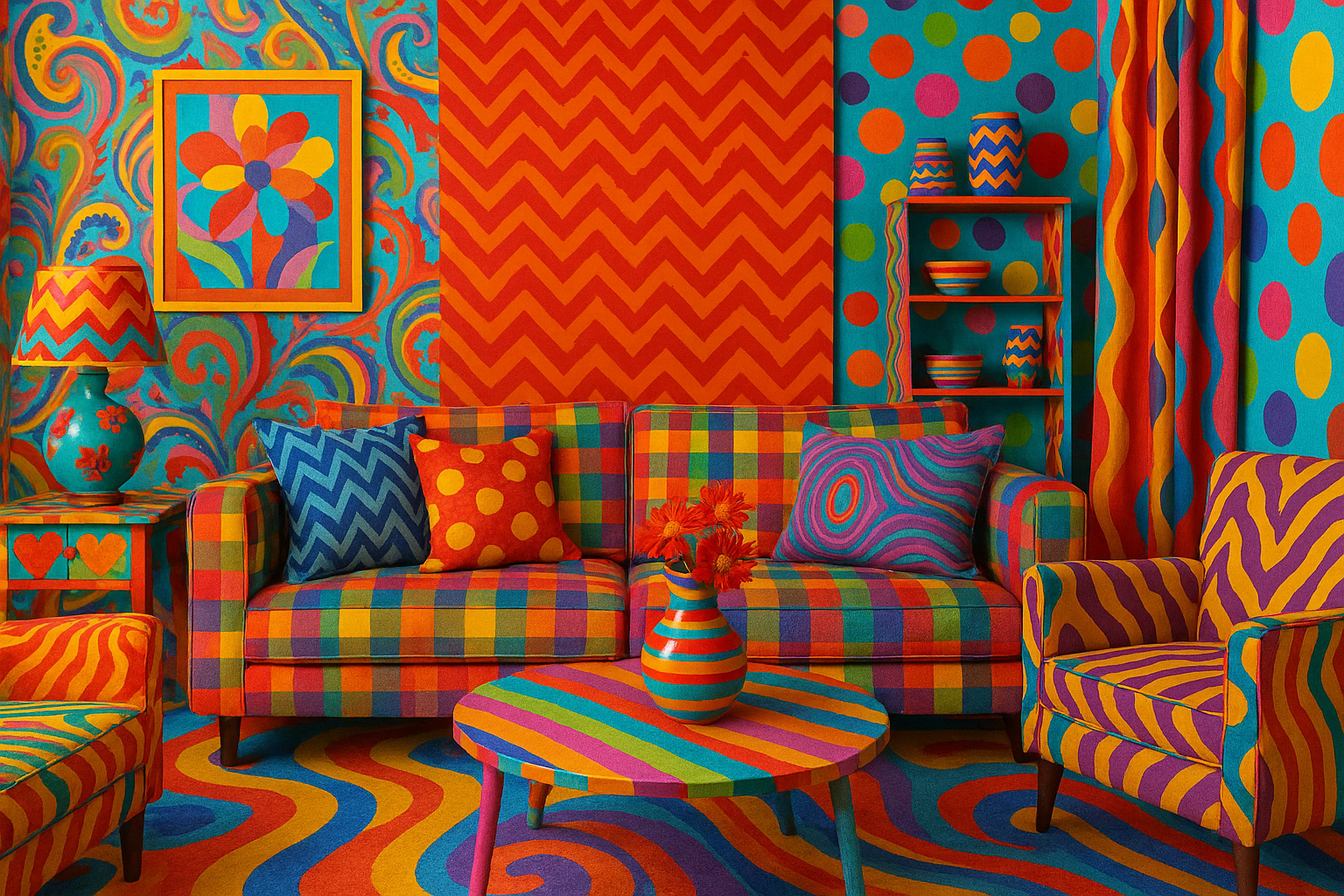 Error de color: demasiados colores y patrones sin coherencia