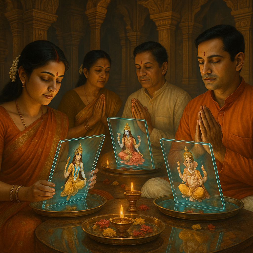 Digital devotion through liquid glass technology interfaces