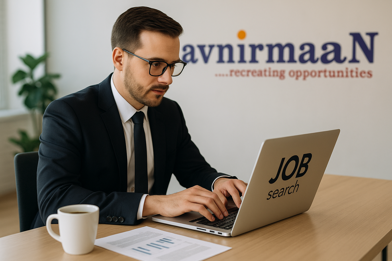 Professional job seeker exploring career opportunities