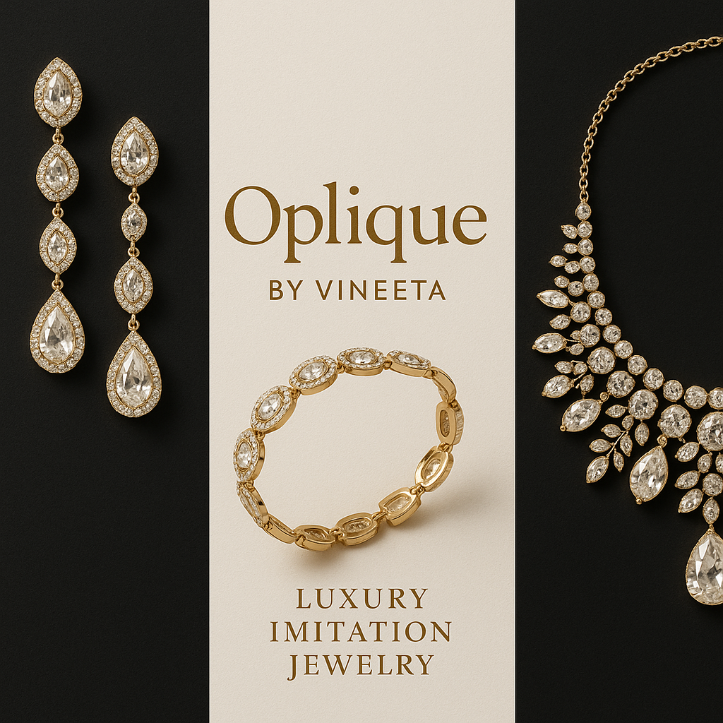 Oplique By Vineeta luxury artificial jewelry hero banner