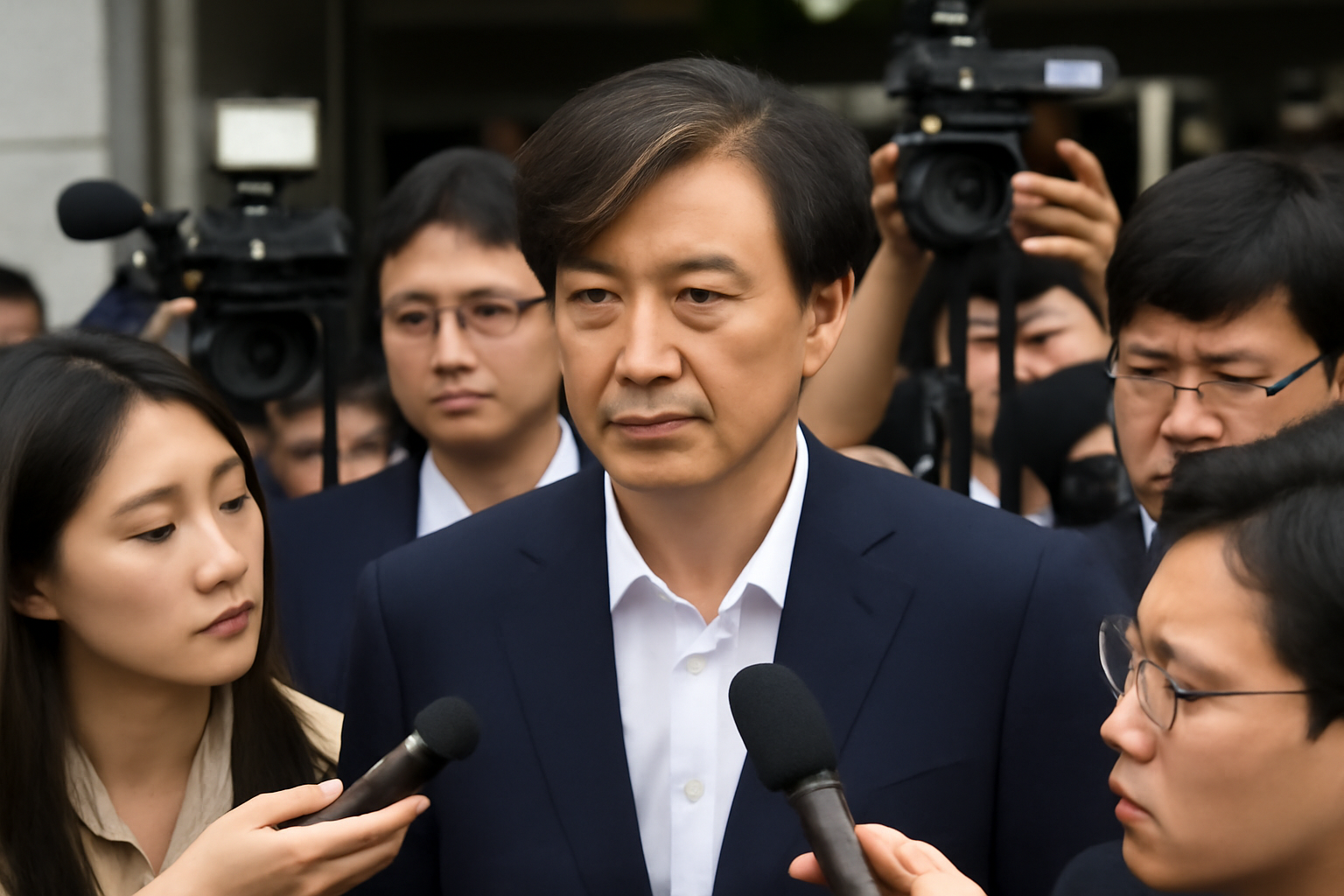 조국 출소 순간