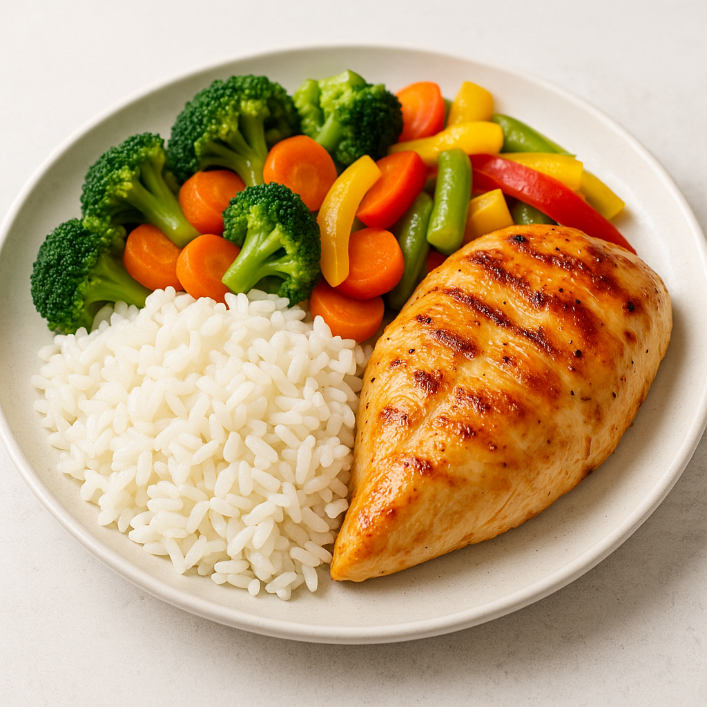 Healthy high-calorie meal for weight gain and muscle building
