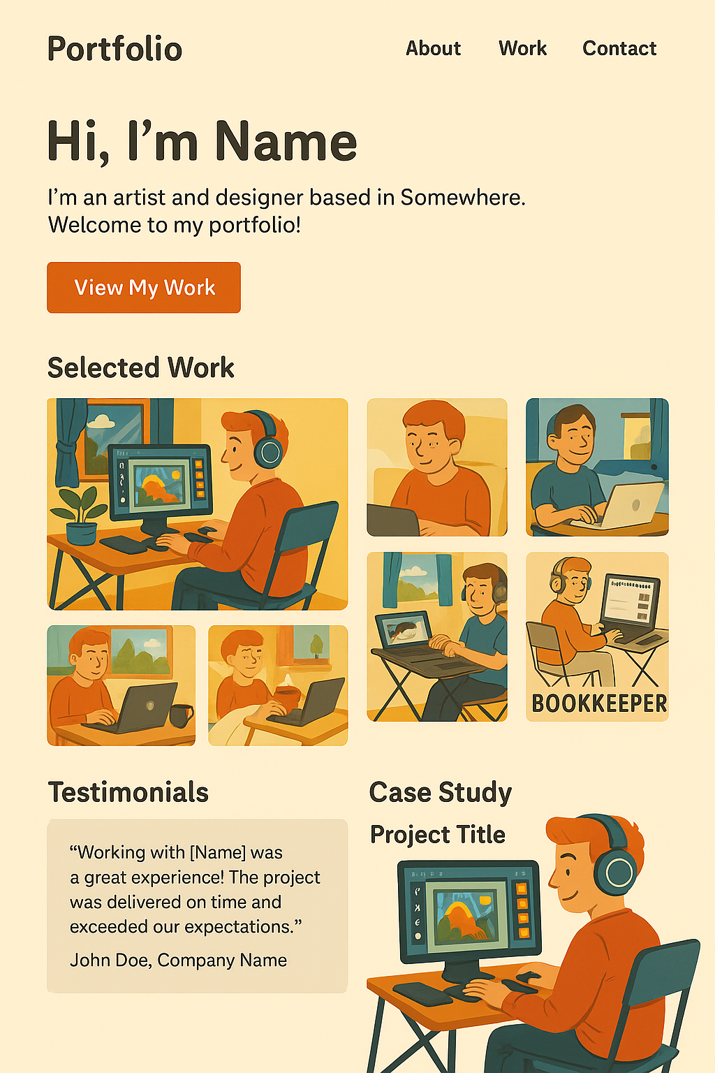 Professional portfolio showcasing skills and results to attract clients