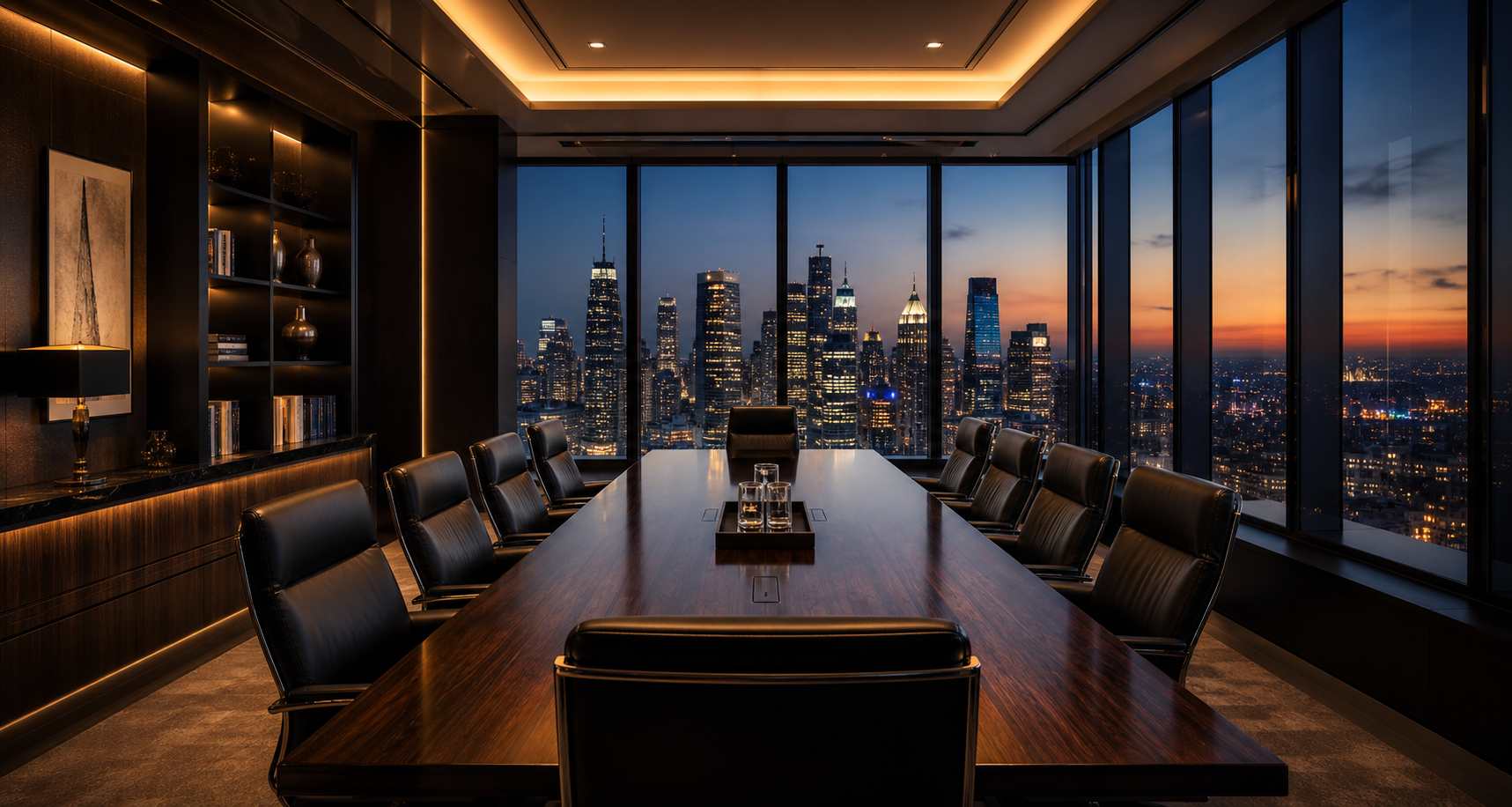 Leonidas Partners — boardroom representing elite CRE advisory
