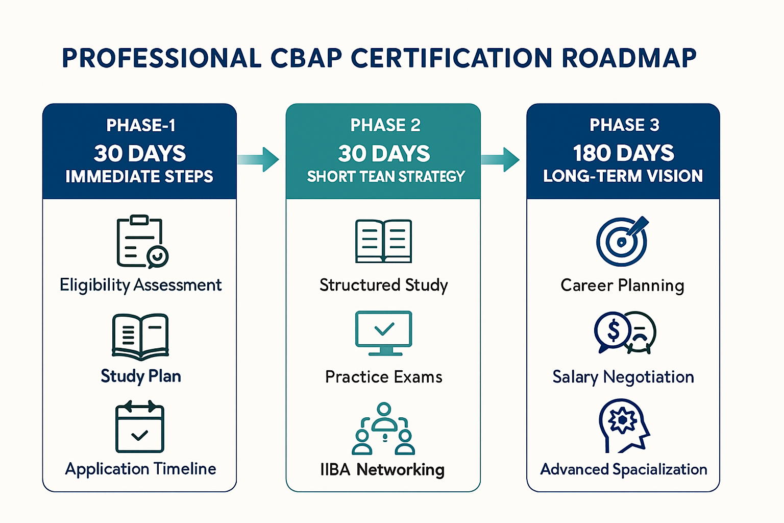 CBAP Certification 30-90-180 Day Action Plan Roadmap