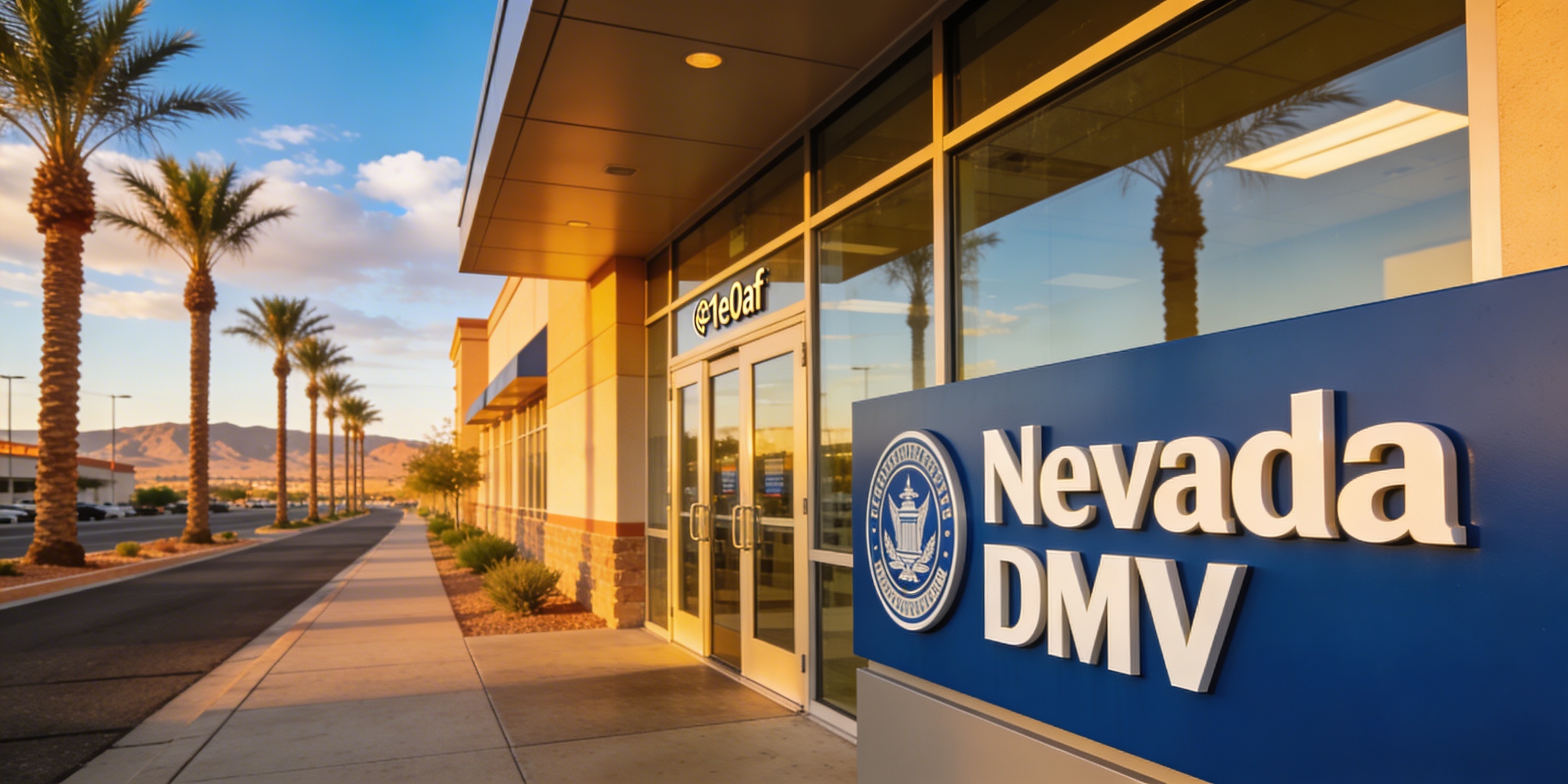 Henderson Nevada DMV 2026 guide modern office American Pacific Drive palm trees Nevada sky