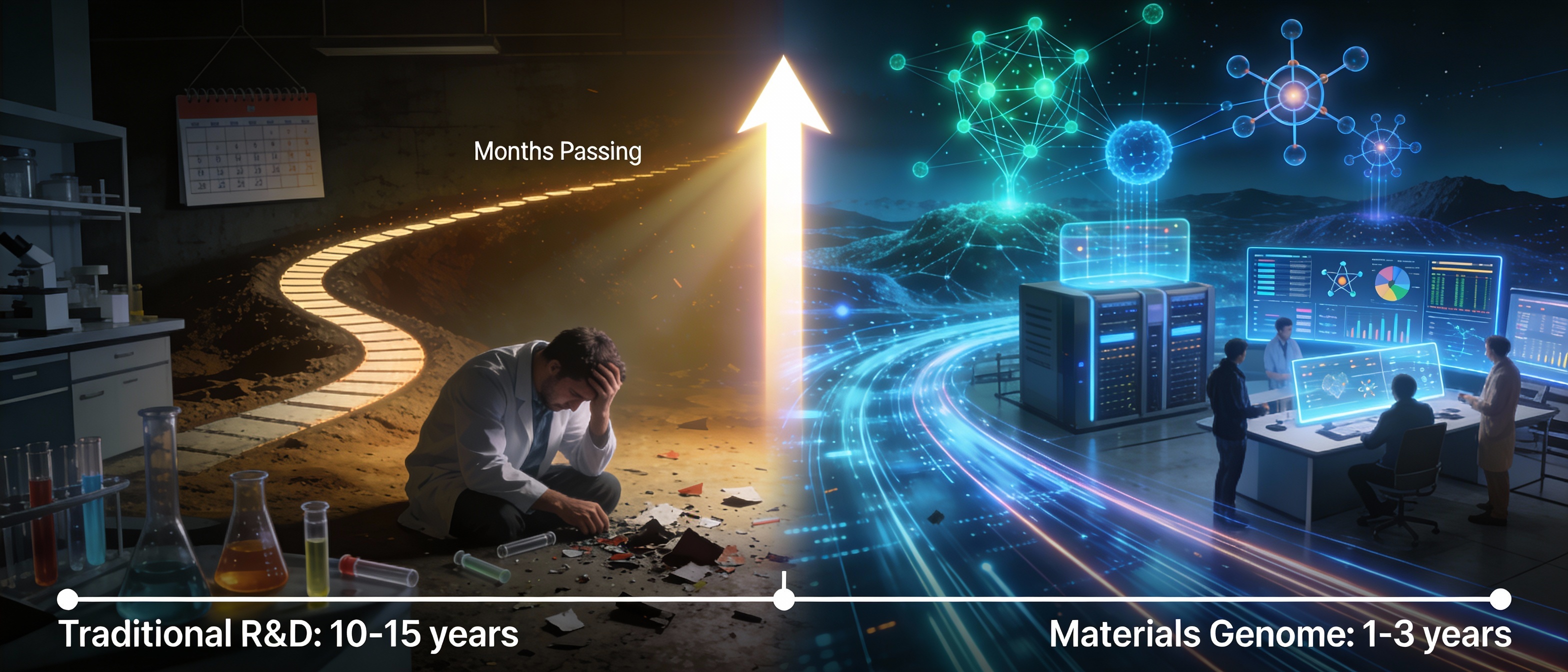 From Slow Discovery to Rapid Innovation: The Materials Genome Revolution Transforms R&D Timeline