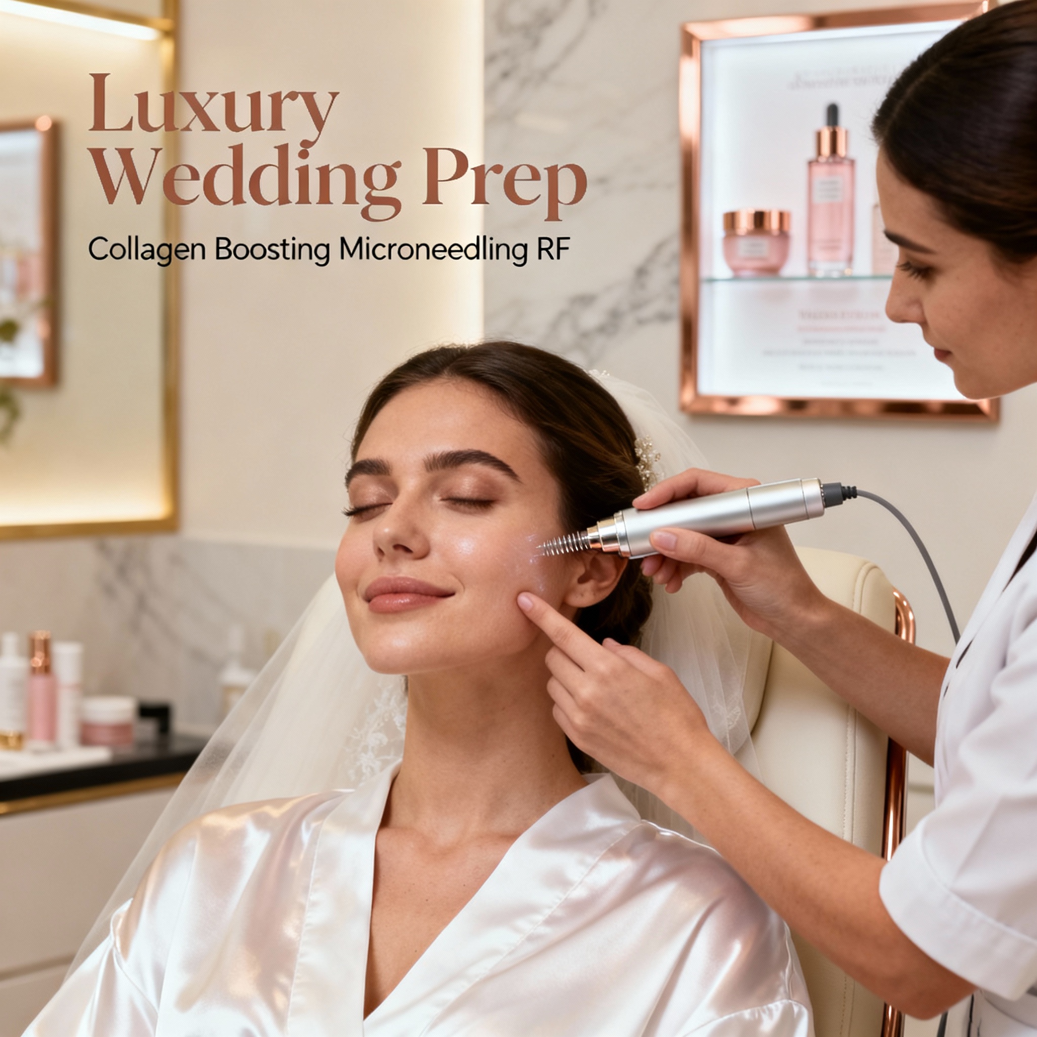 Advanced RF microneedling treatment for collagen stimulation and texture improvement