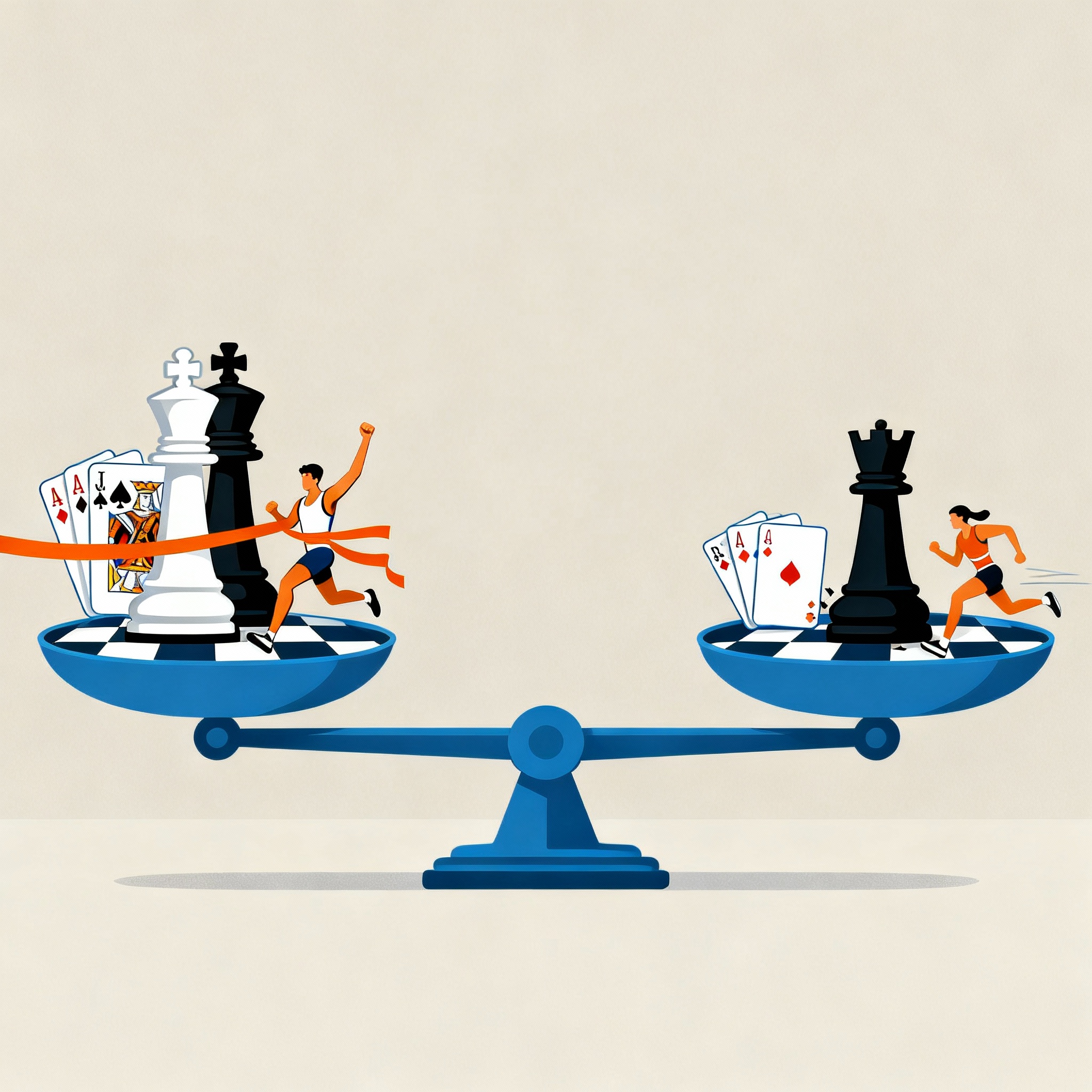 Zero-sum games showing competitive scenarios where one player's gain equals another's loss