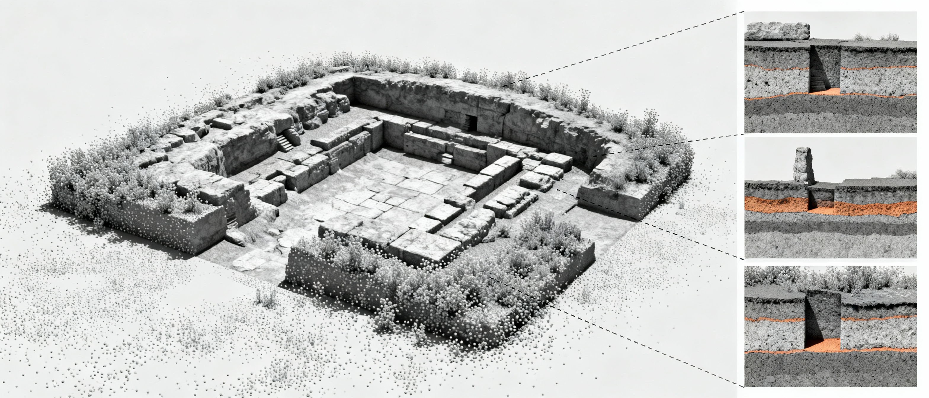 Modello 3D di sito archeologico
