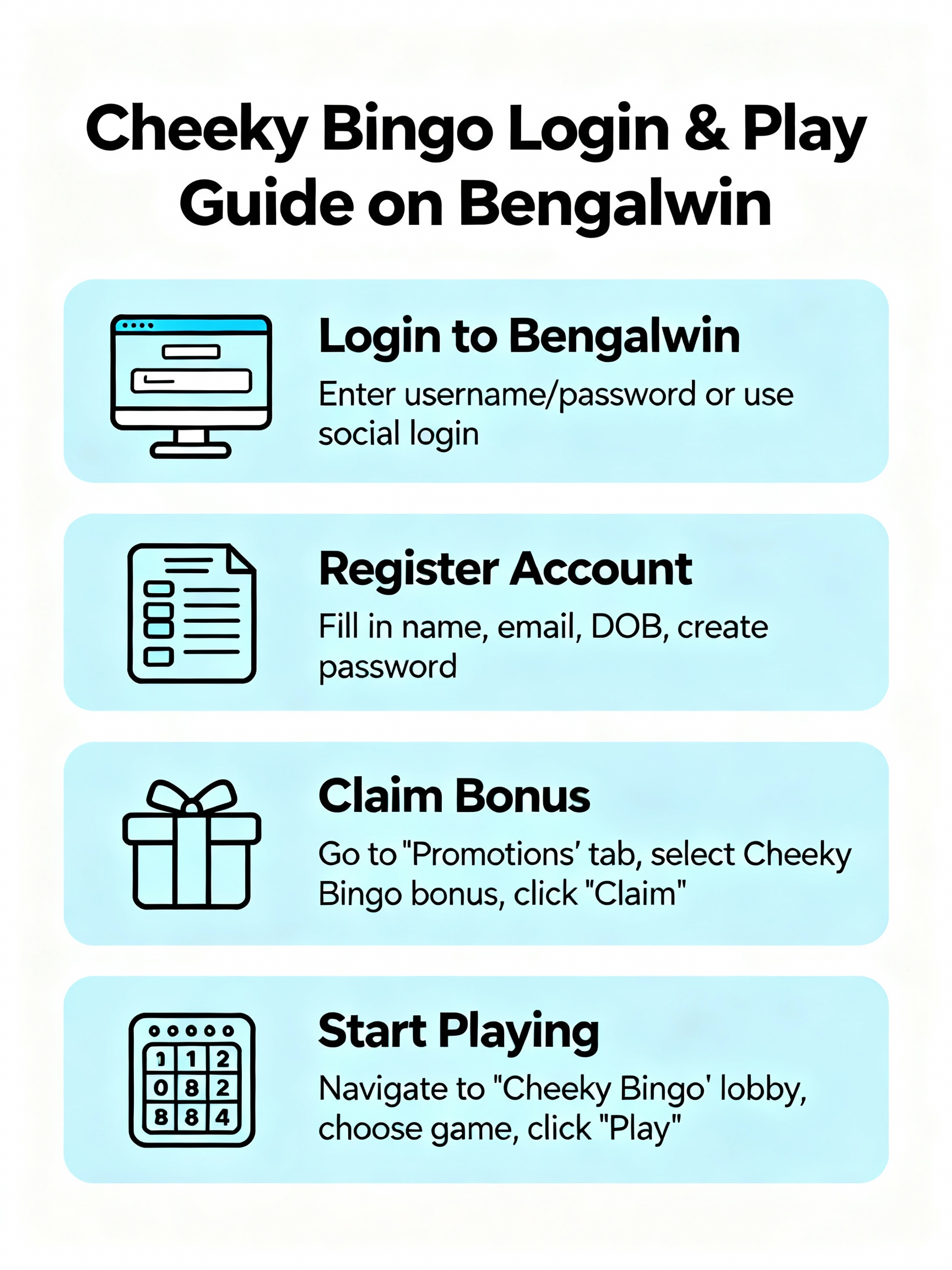 Cheeky Bingo Login Guide - Quick Start for Bengalwin Players