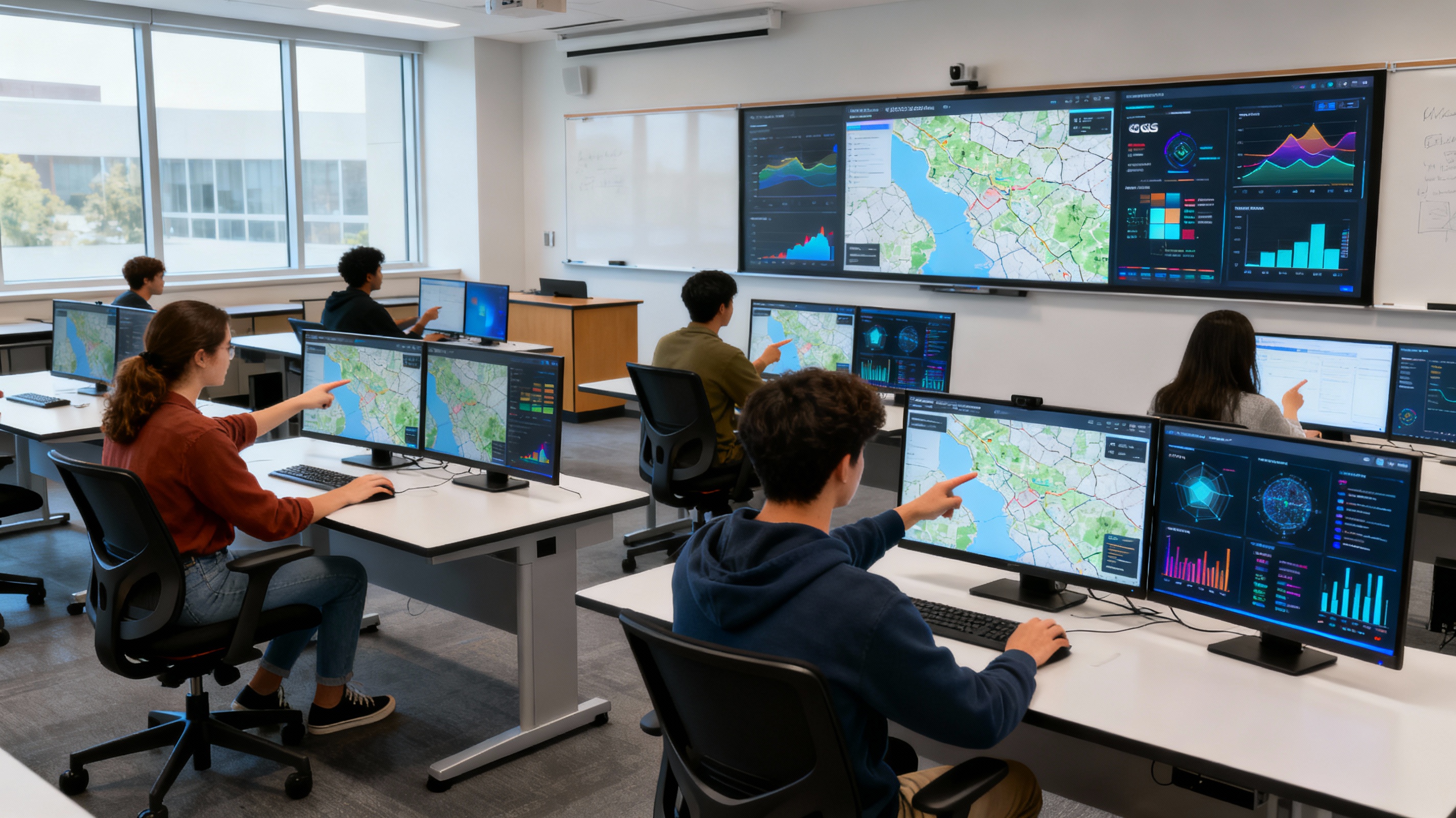 Studenti e dashboard GeoAI