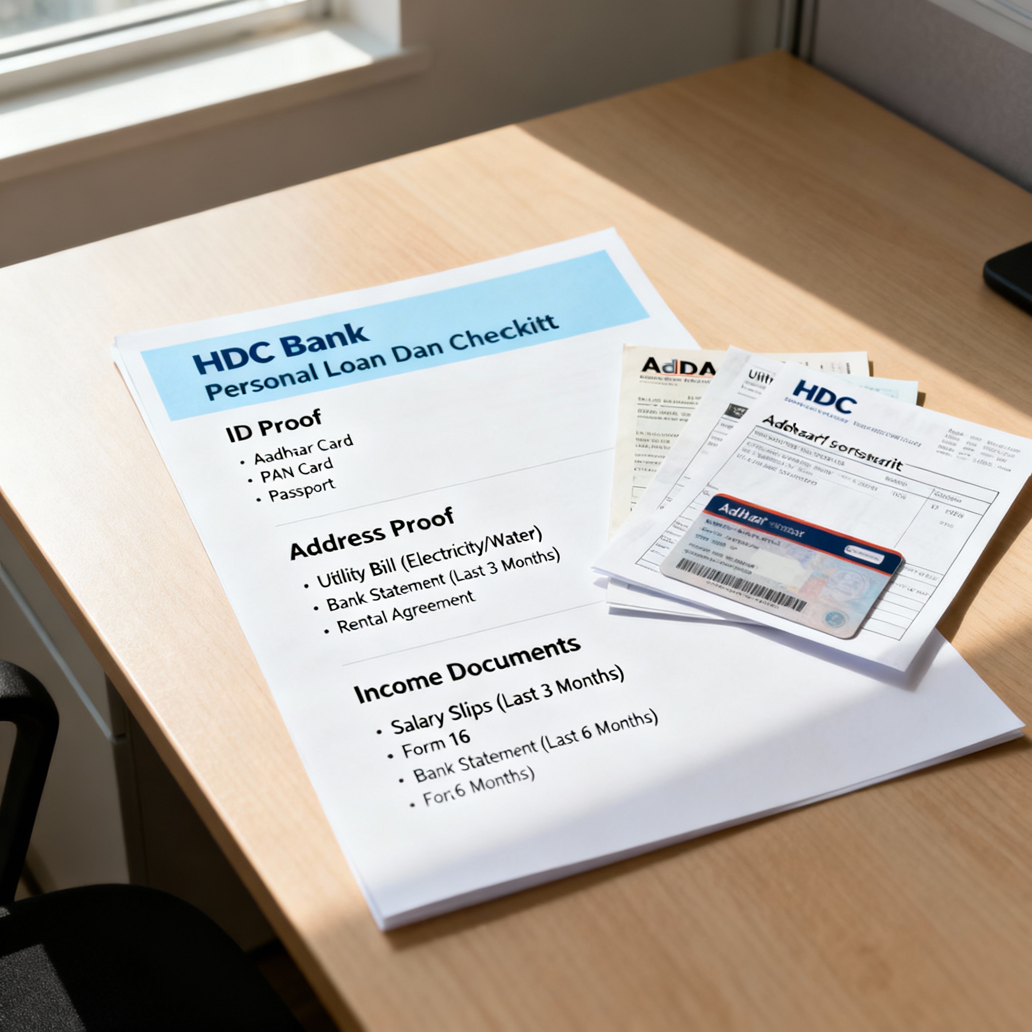 HDFC Bank Personal Loan – Best Features & Benefits (2025) 4 Essential documents required for HDFC Bank personal loan application