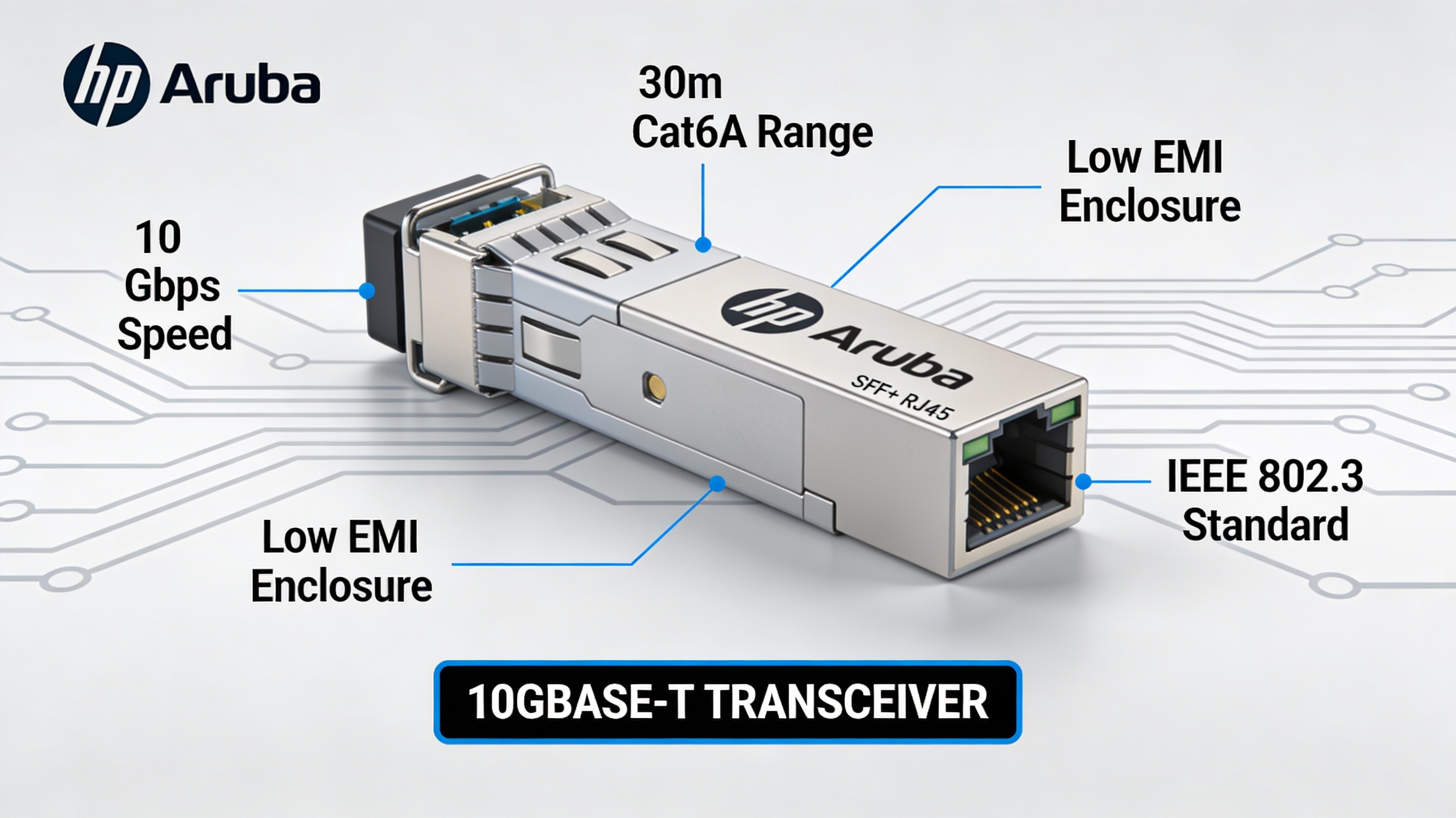 HPE Aruba S0G18A 10GBASE-T RJ45 Transceiver Product Showcase