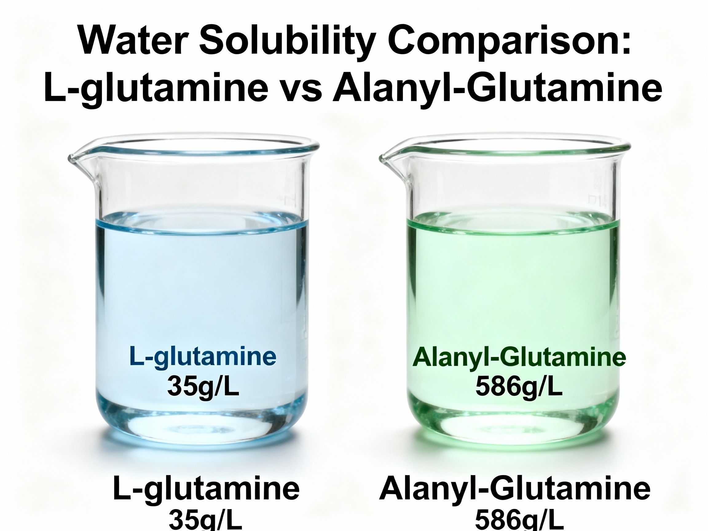 Solubilité exceptionnelle de l'Alanyl-Glutamine