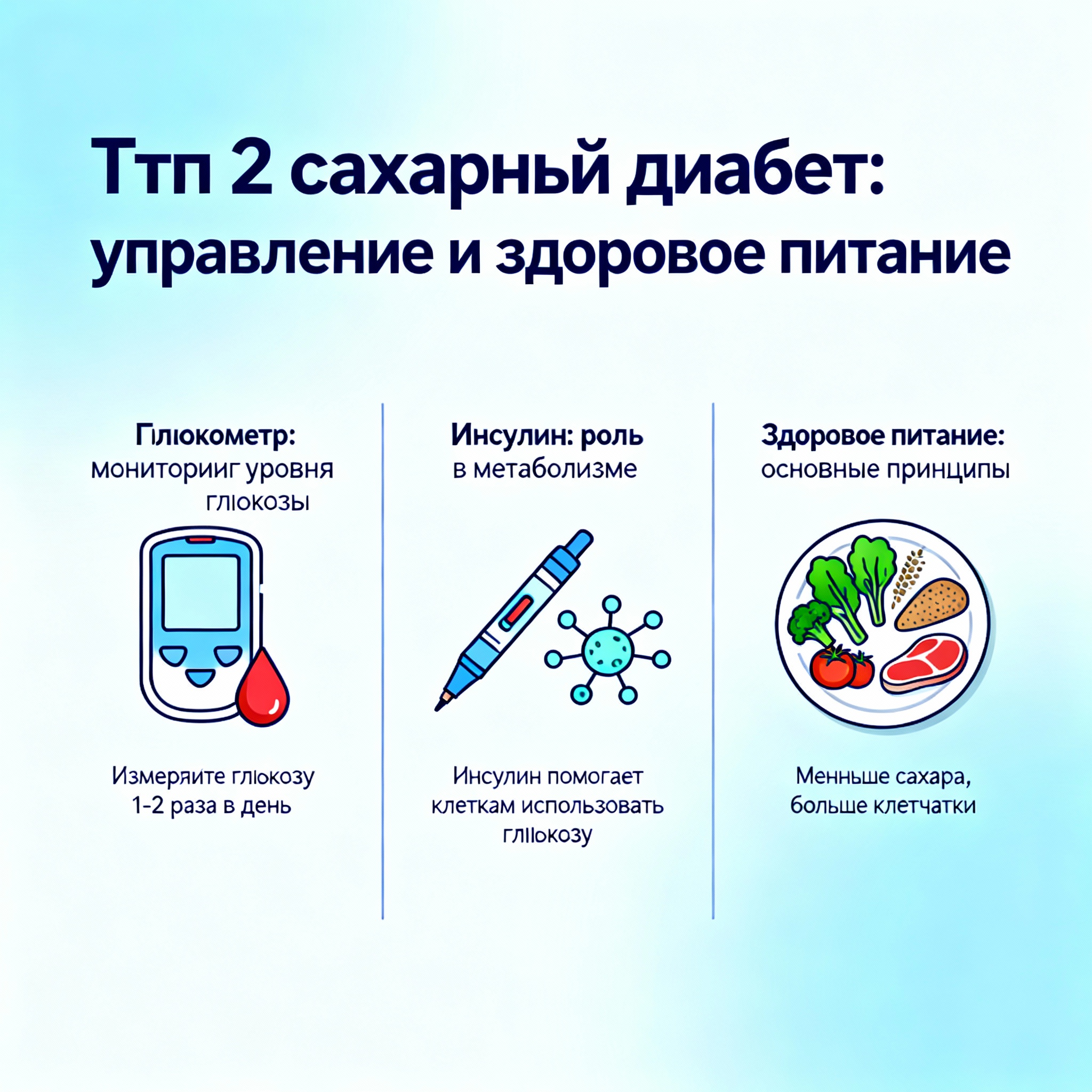 Медицинская инфографика сахарный диабет 2 типа