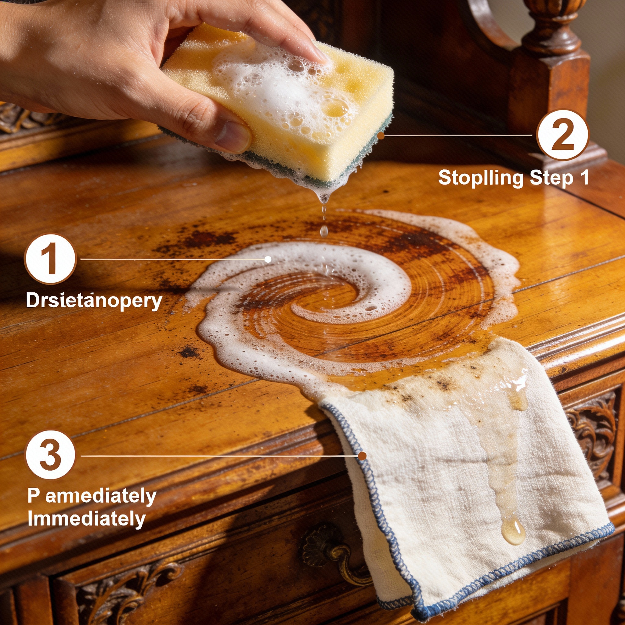 Nettoyage en profondeur avec eau tiède et savon doux