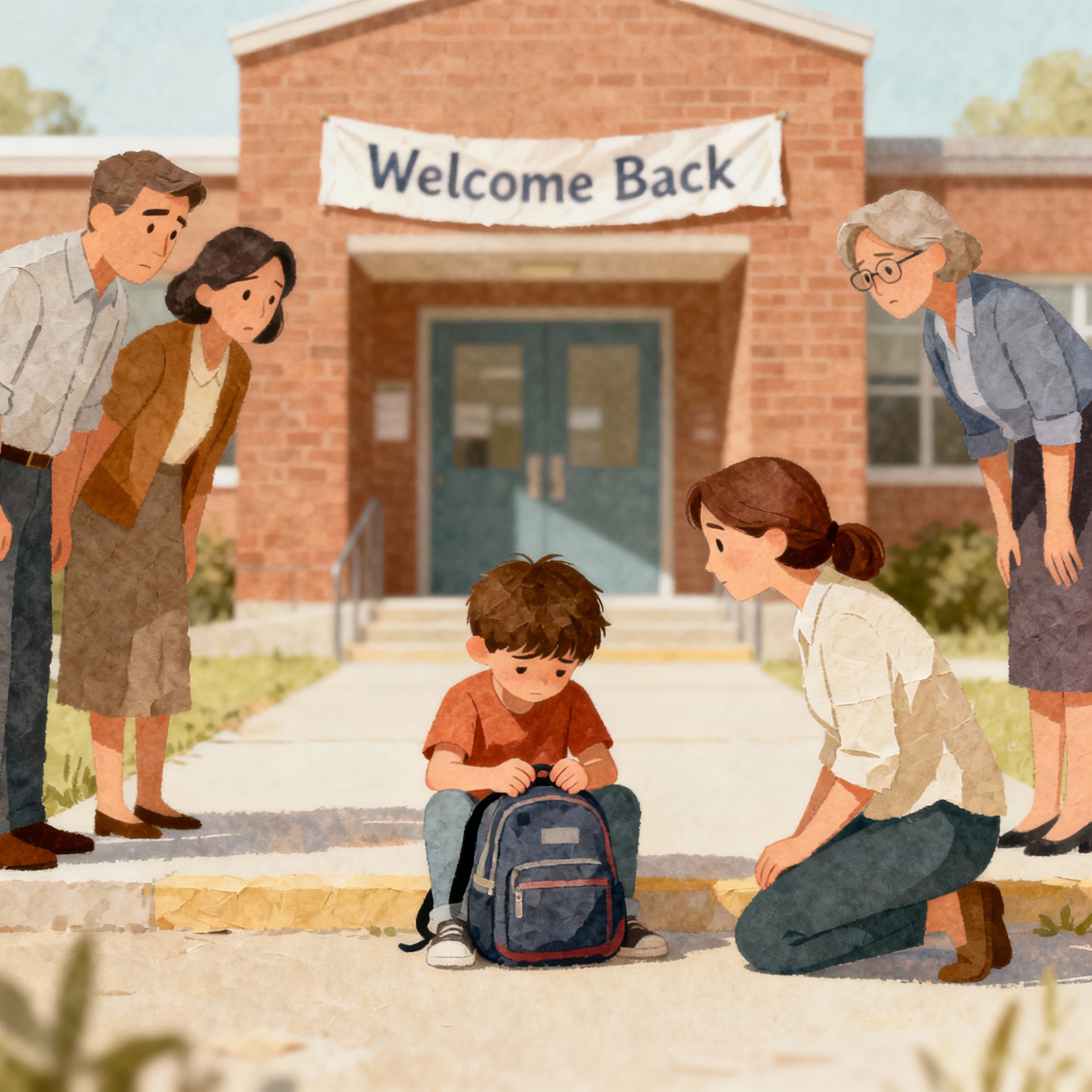 Anxious child refusing to go to school