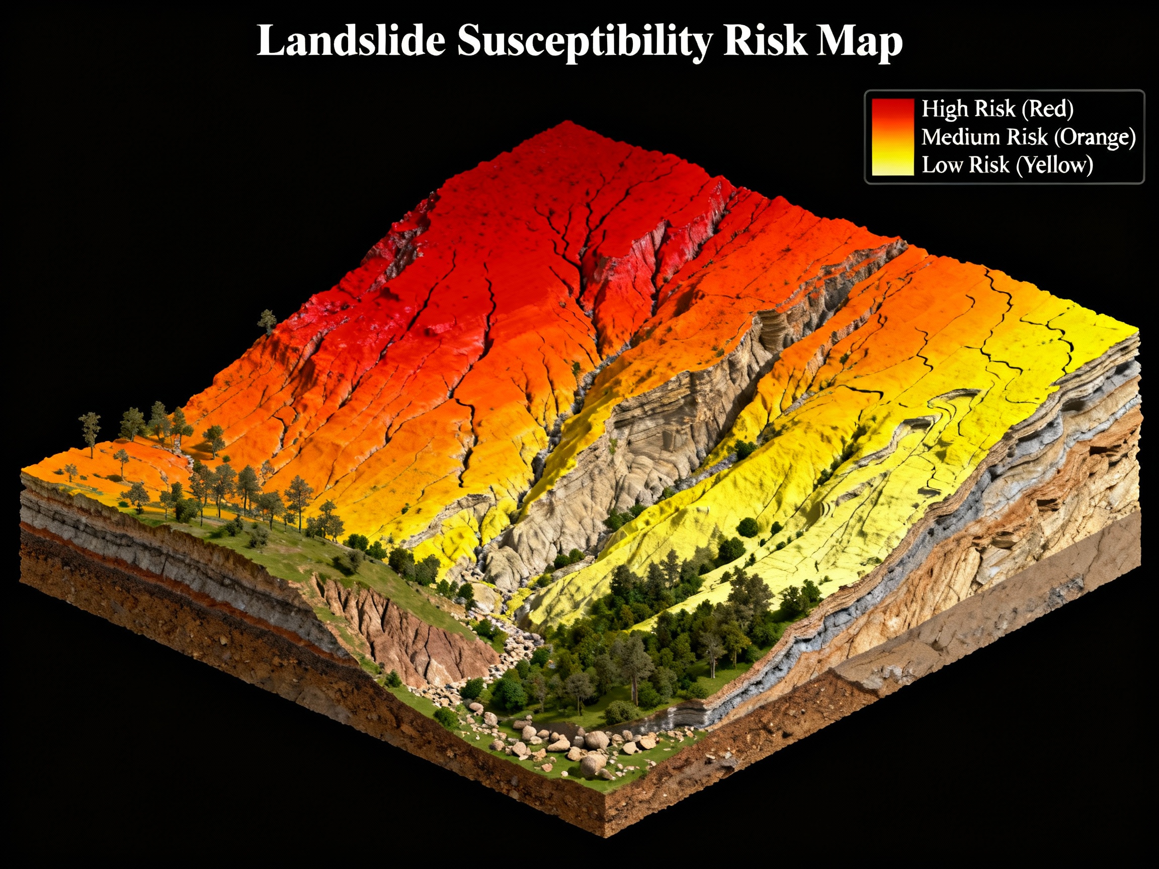 Mappa GeoAI dei rischi naturali