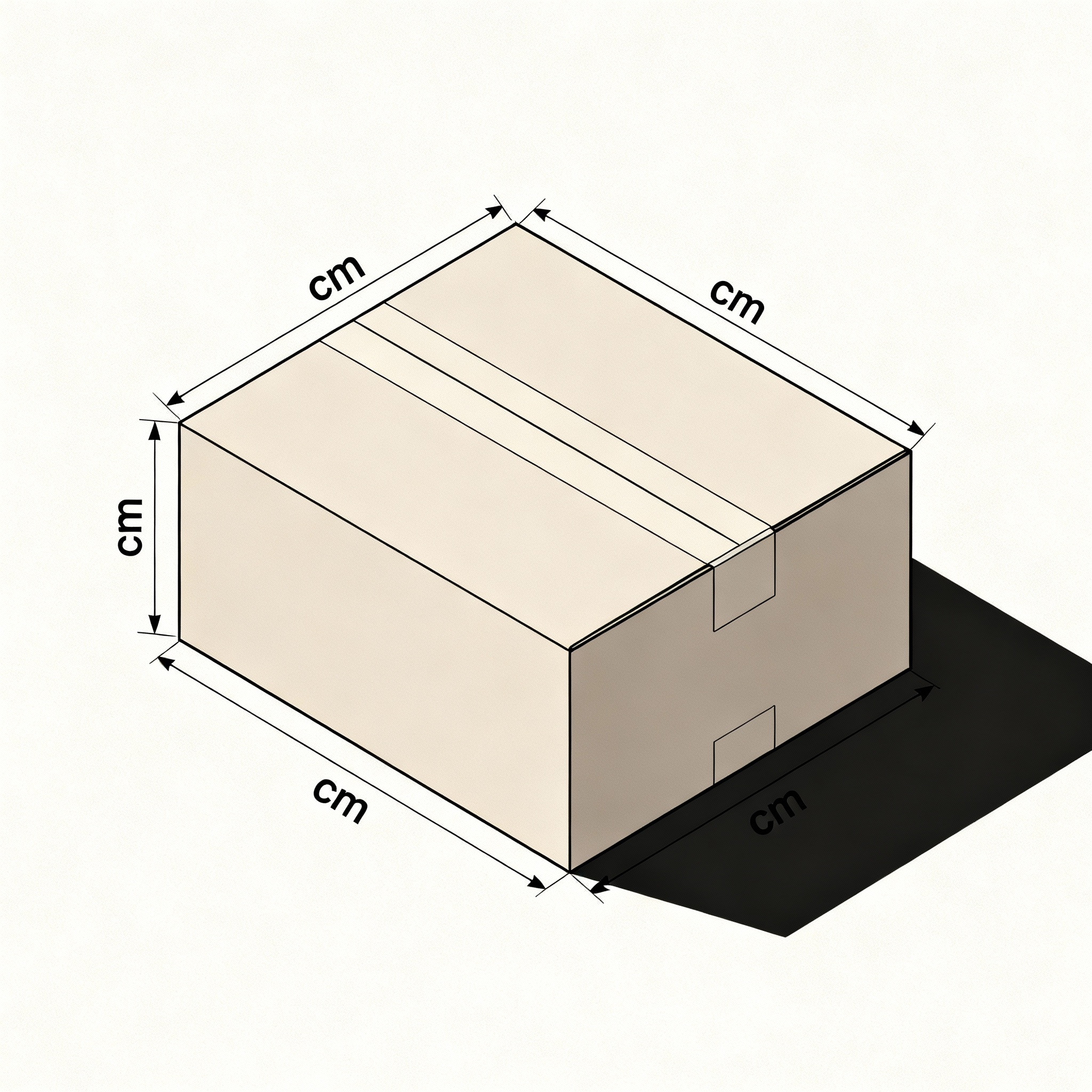 Schemat mierzenia wymiarów paczki kurierskiej - długość, szerokość, wysokość