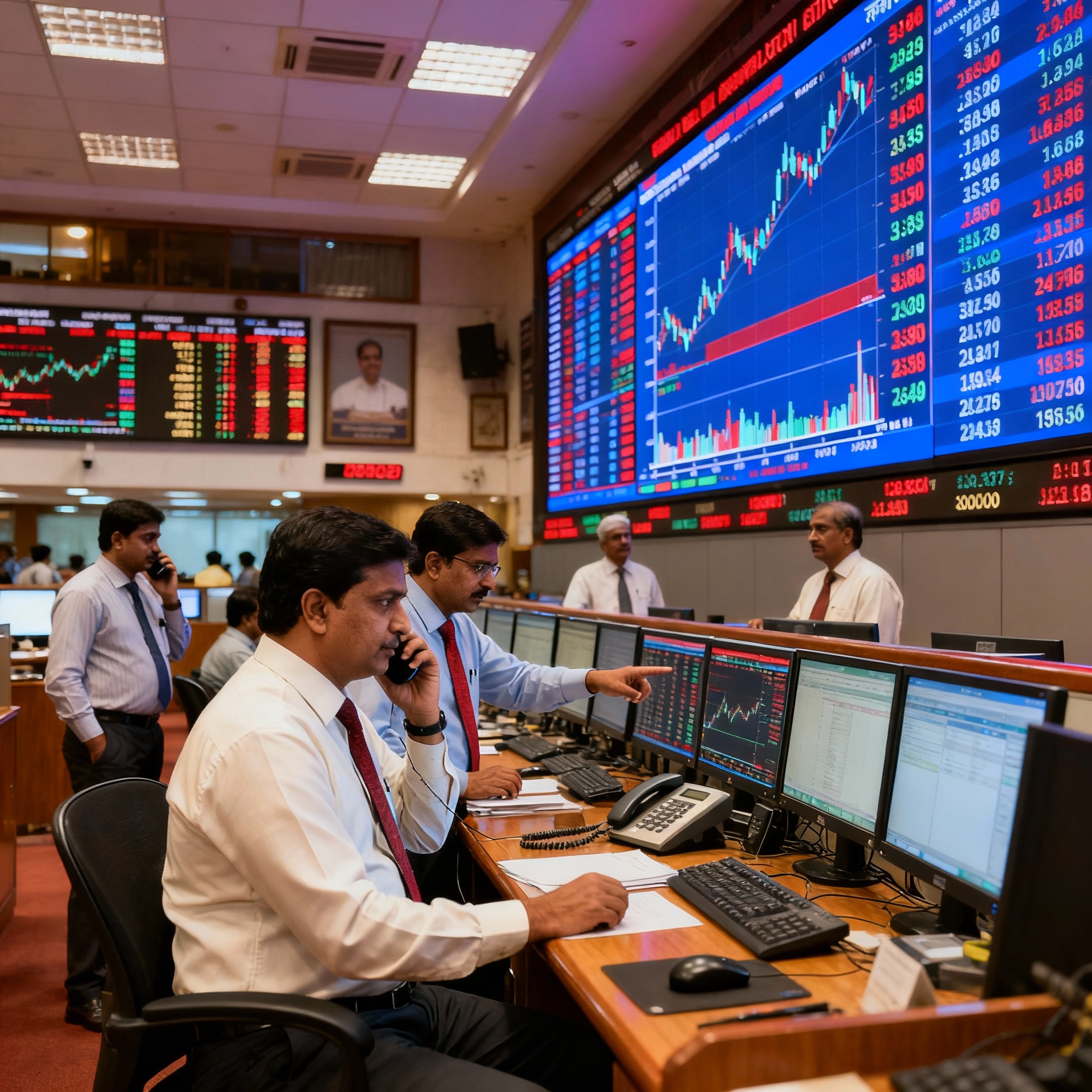 Stock Market Guide: Beginners के लिए Complete Investment Guide 2025 2 Modern Indian stock exchange trading environment