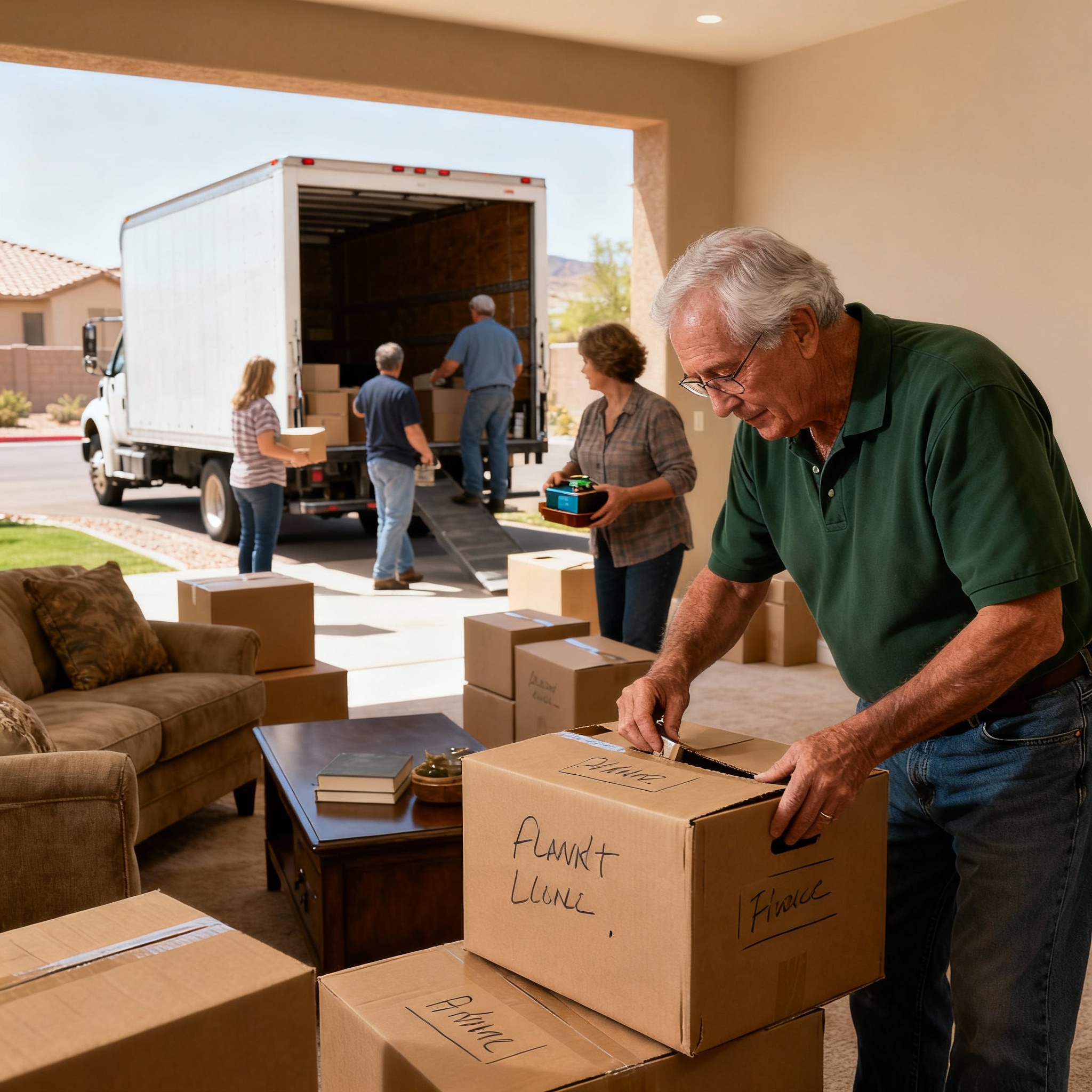 Henderson Nevada downsizing showing seniors transitioning from large homes to smaller condos and townhomes