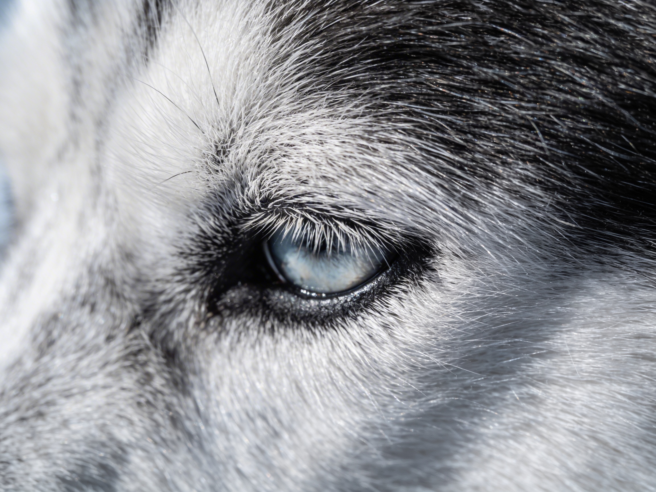 Шерсть хаски крупным планом