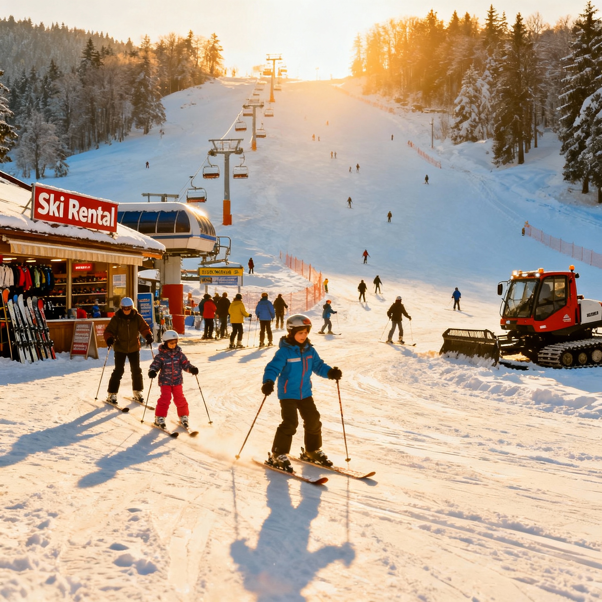 Families Skiing in Sinaia