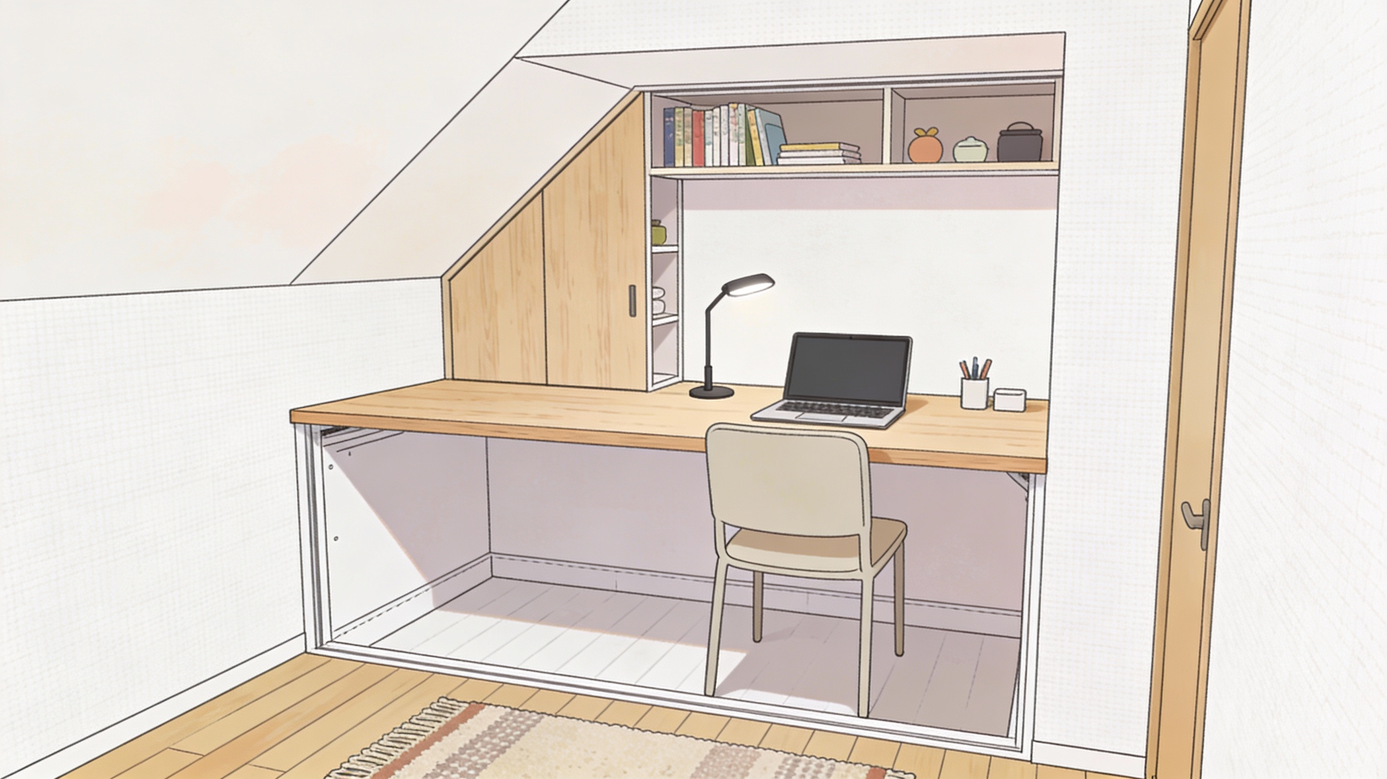 押入れの部屋・ワークスペース化