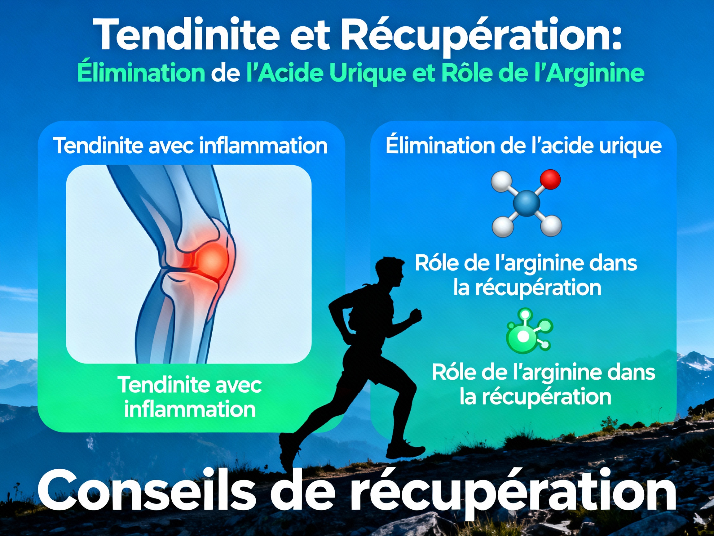 Arginine et élimination de l'acide urique : prévention des tendinites