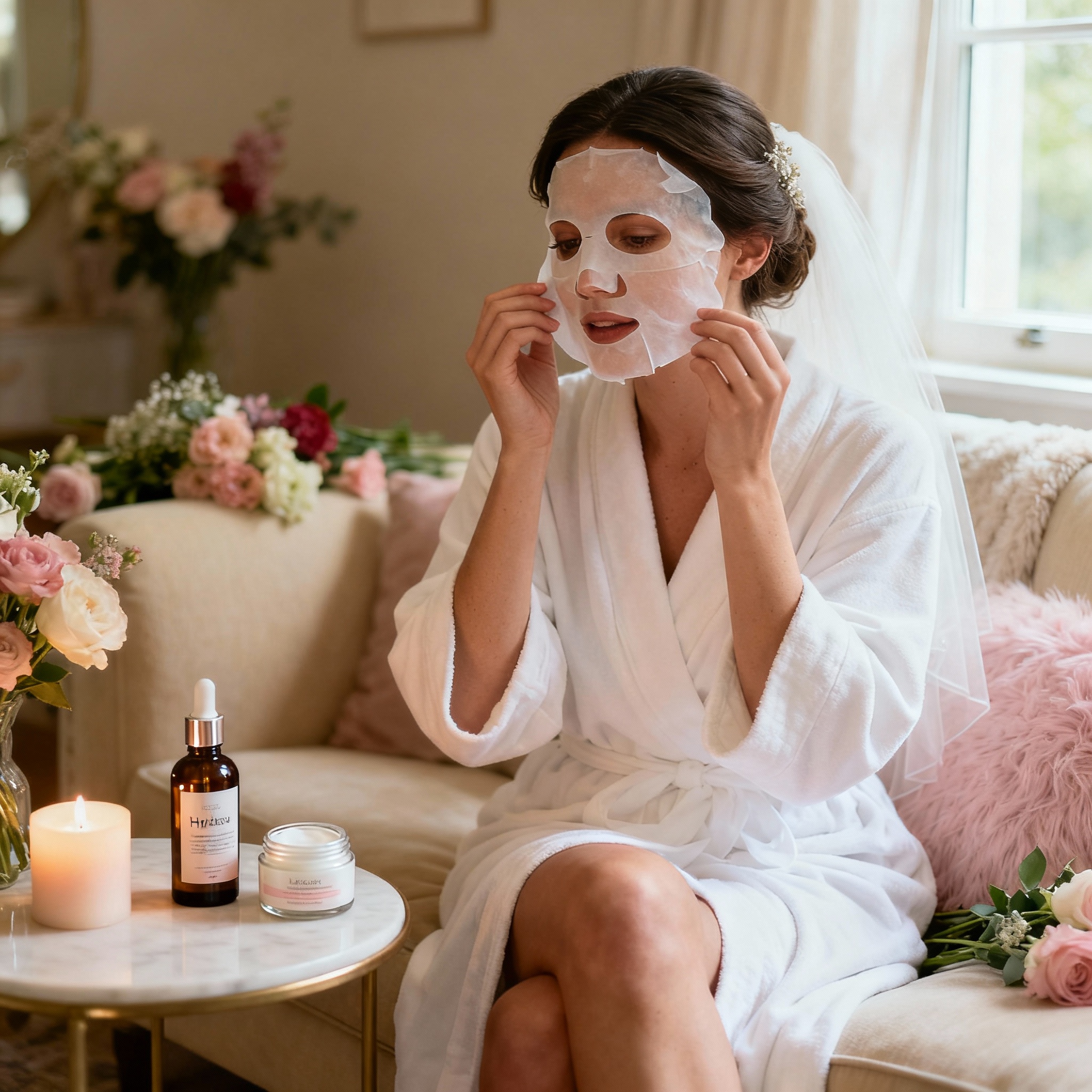 Comprehensive skin preparation routine for brides at home