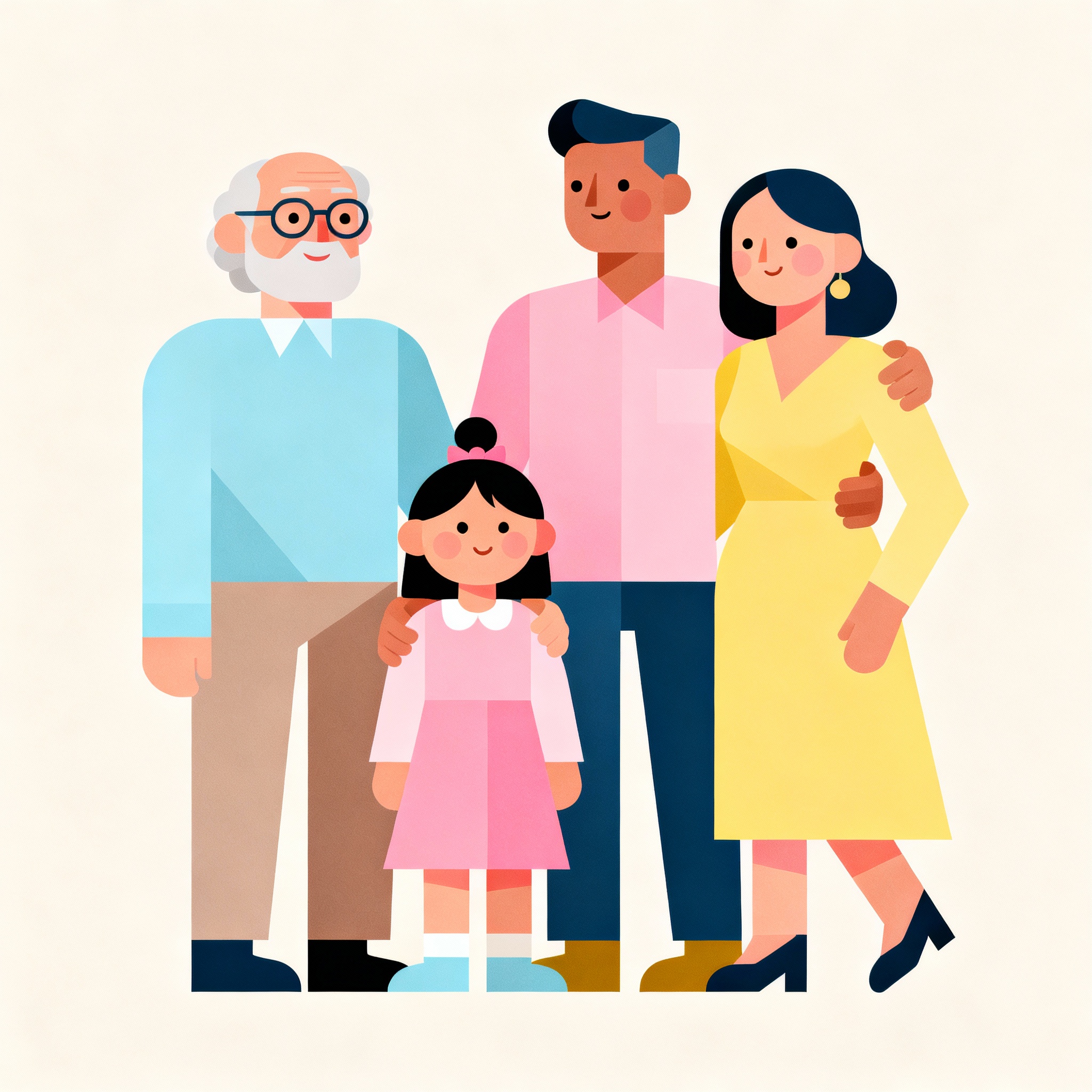 Nirjara with her loving family including grandparents