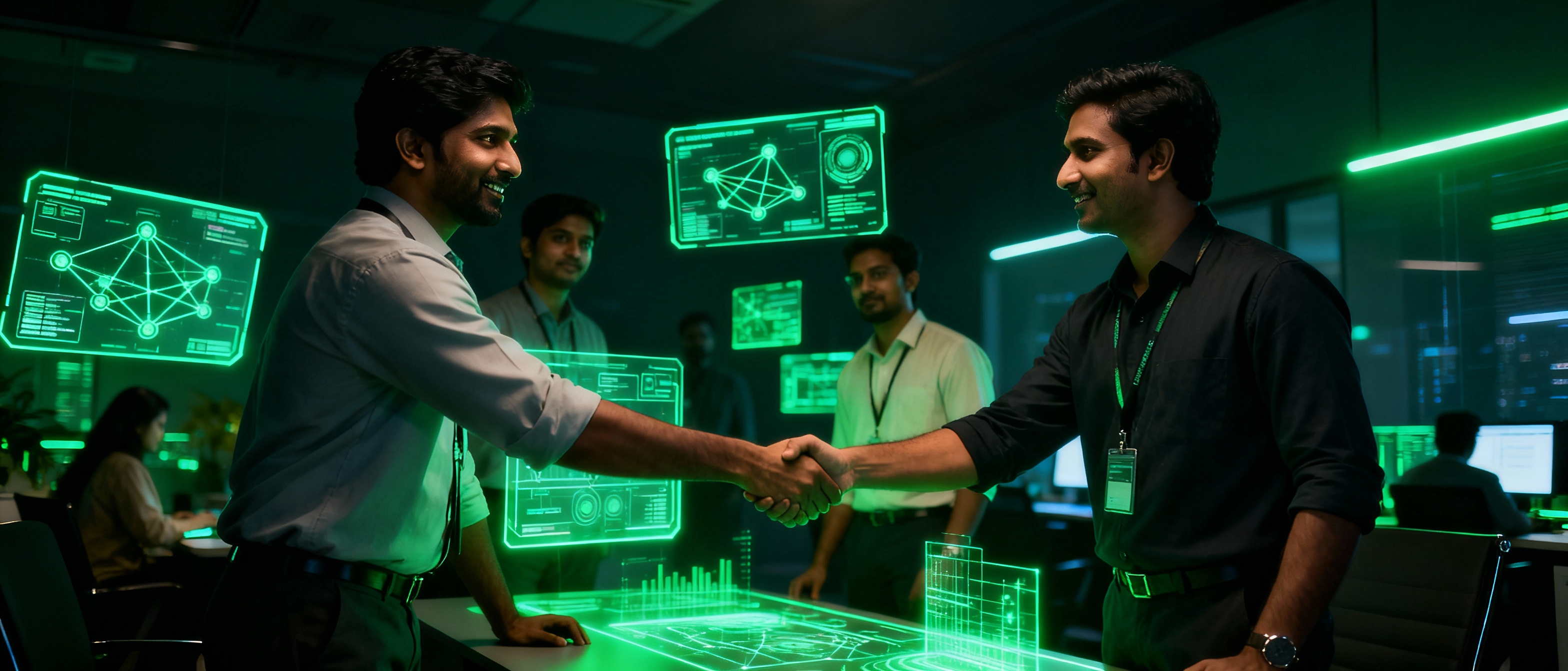 Internal IT team working with external specialists