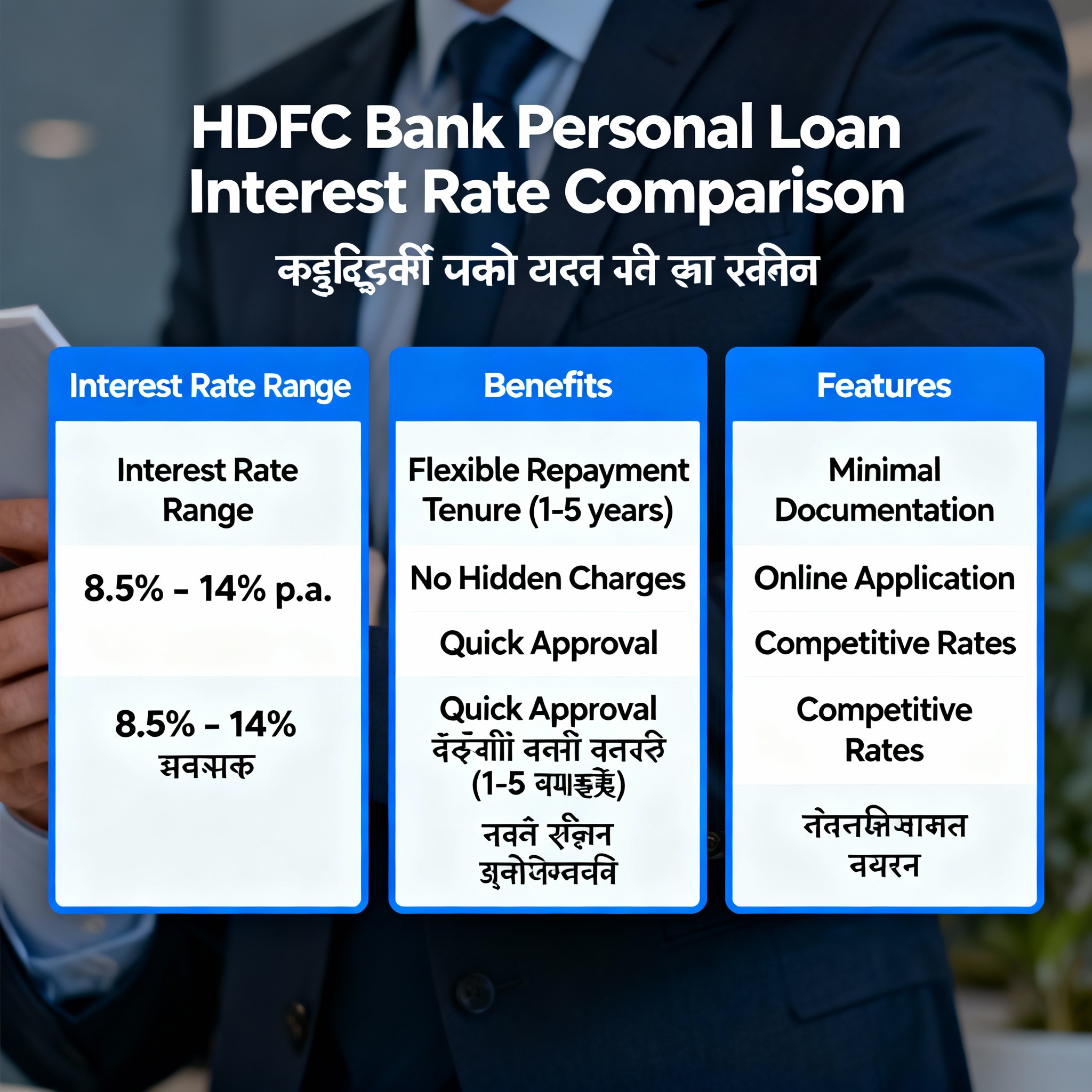 HDFC Bank Personal Loan – Best Features & Benefits (2025) 3 HDFC Bank personal loan features and benefits overview