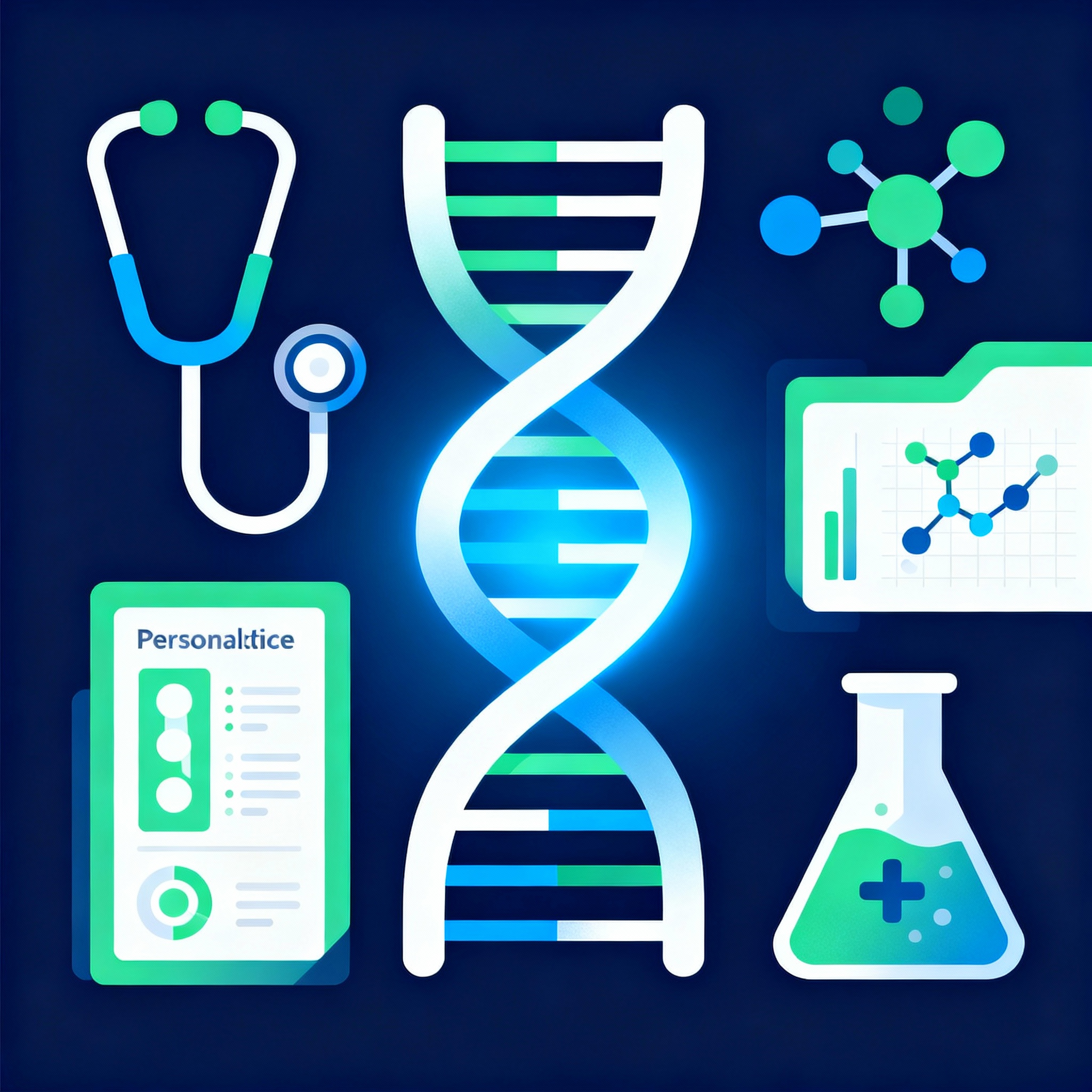 Precision medicine and DNA-driven personalized healthcare illustration