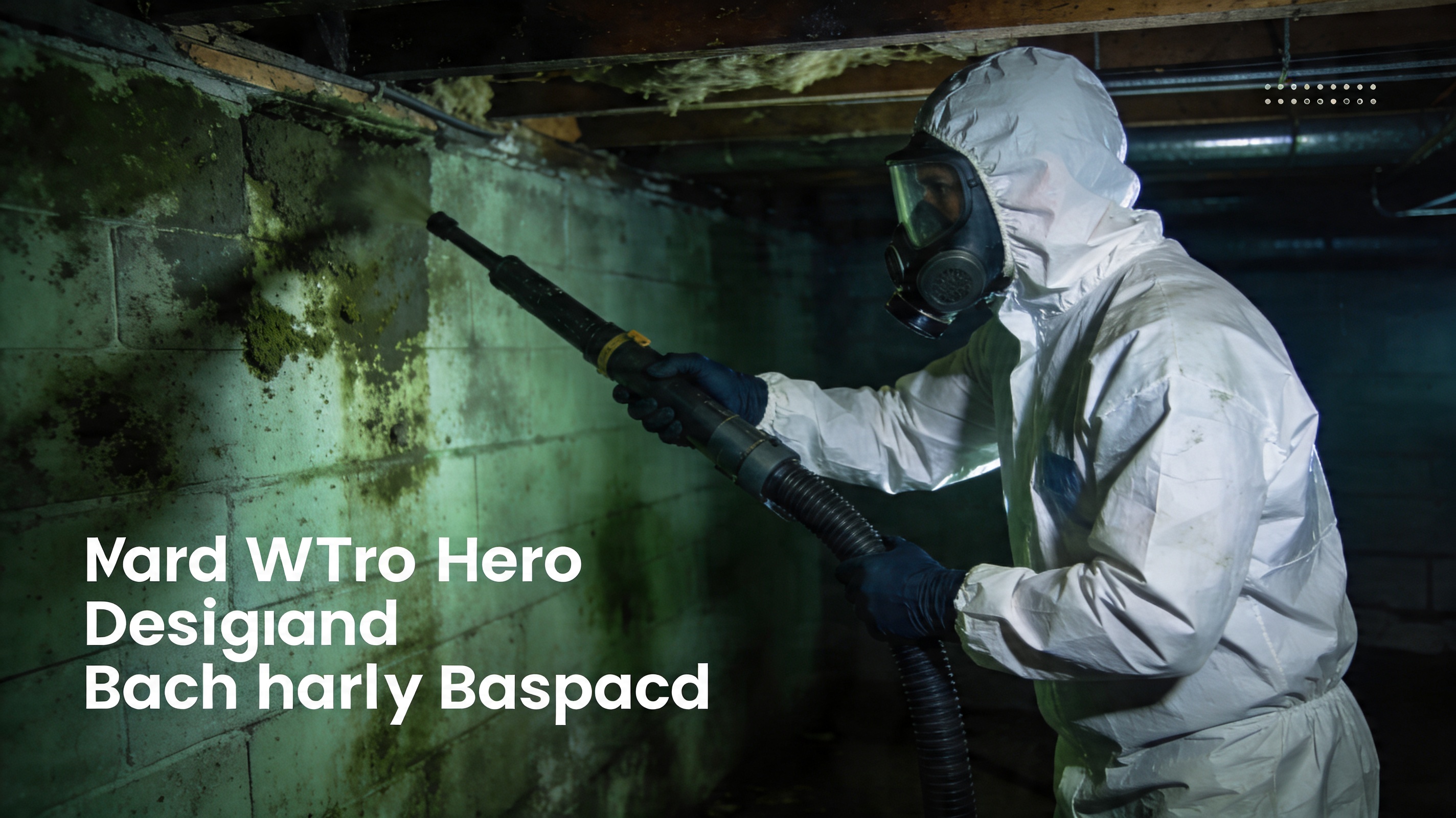 Certified mold remediation technician in protective gear performing professional mold cleanup in Atlanta home