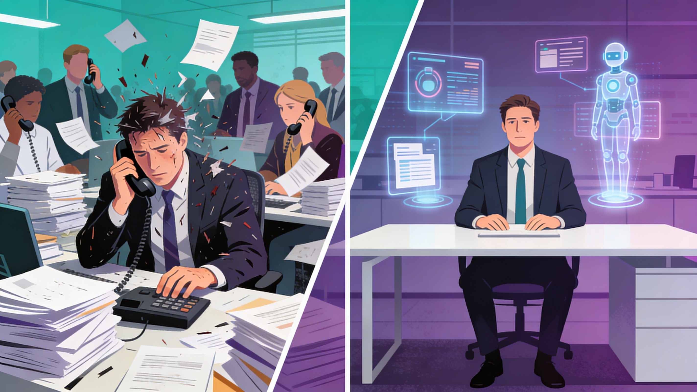 Traditional Team vs AI Agent Team Comparison