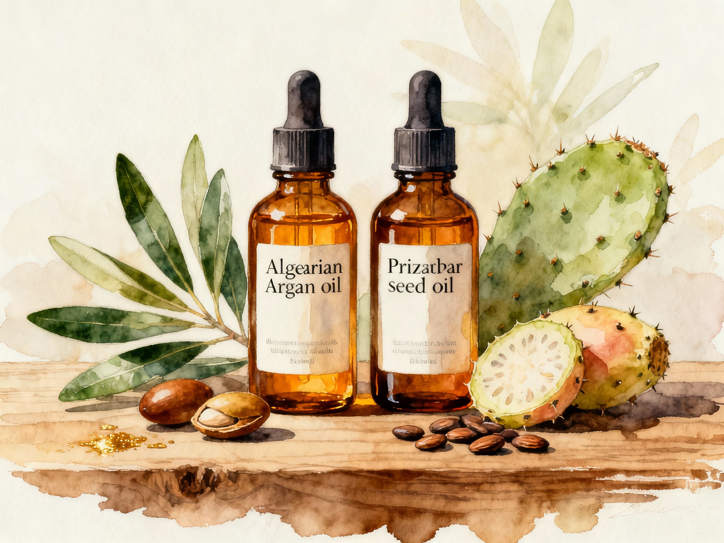 Cosmétiques bio Algérie : huiles naturelles et ingrédients organiques Cosmétiques bio naturels Algérie - Huile argan figue barbarie ingrédients botaniques nature