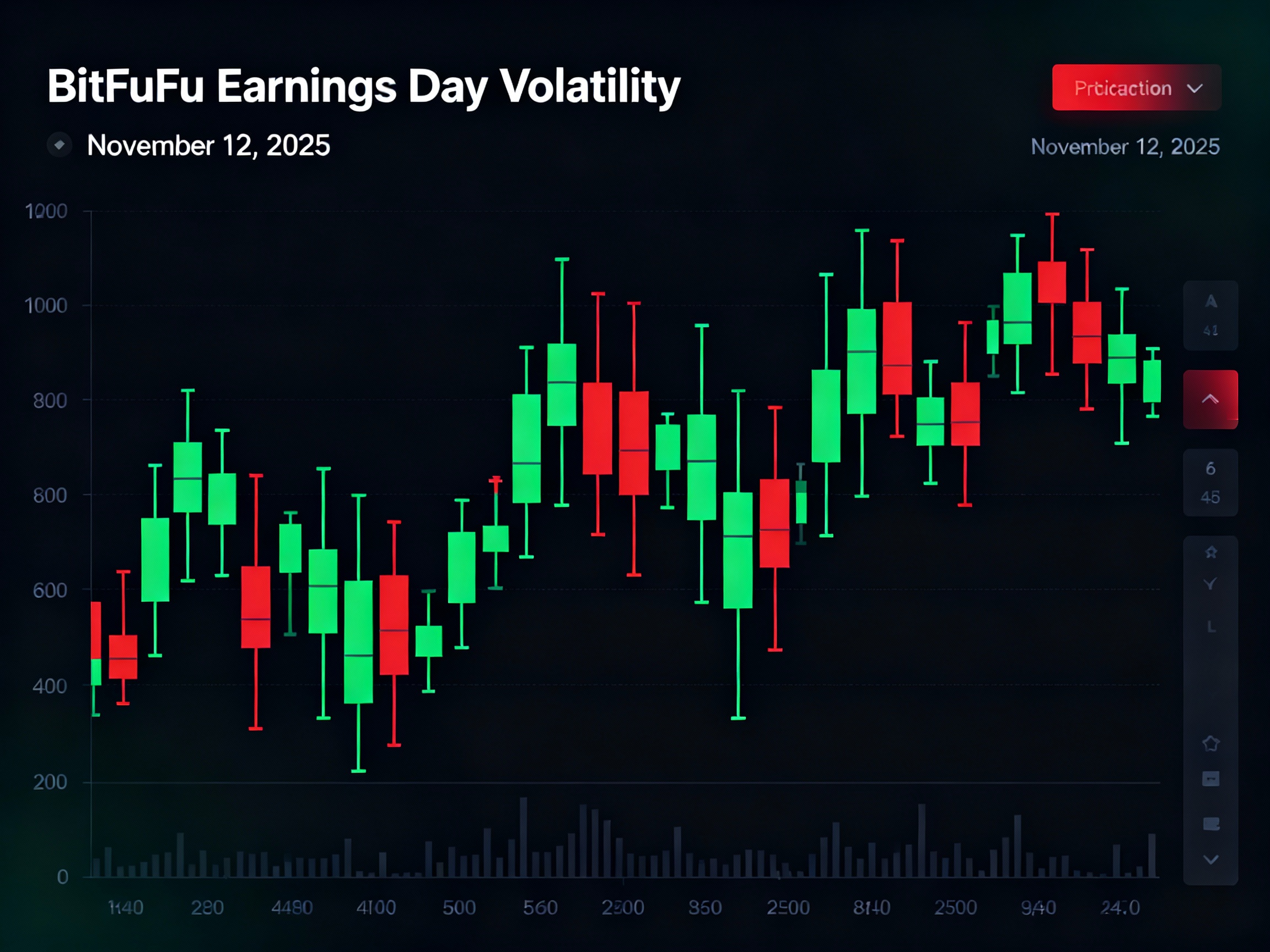 FUFU Intraday Candlestick Chart