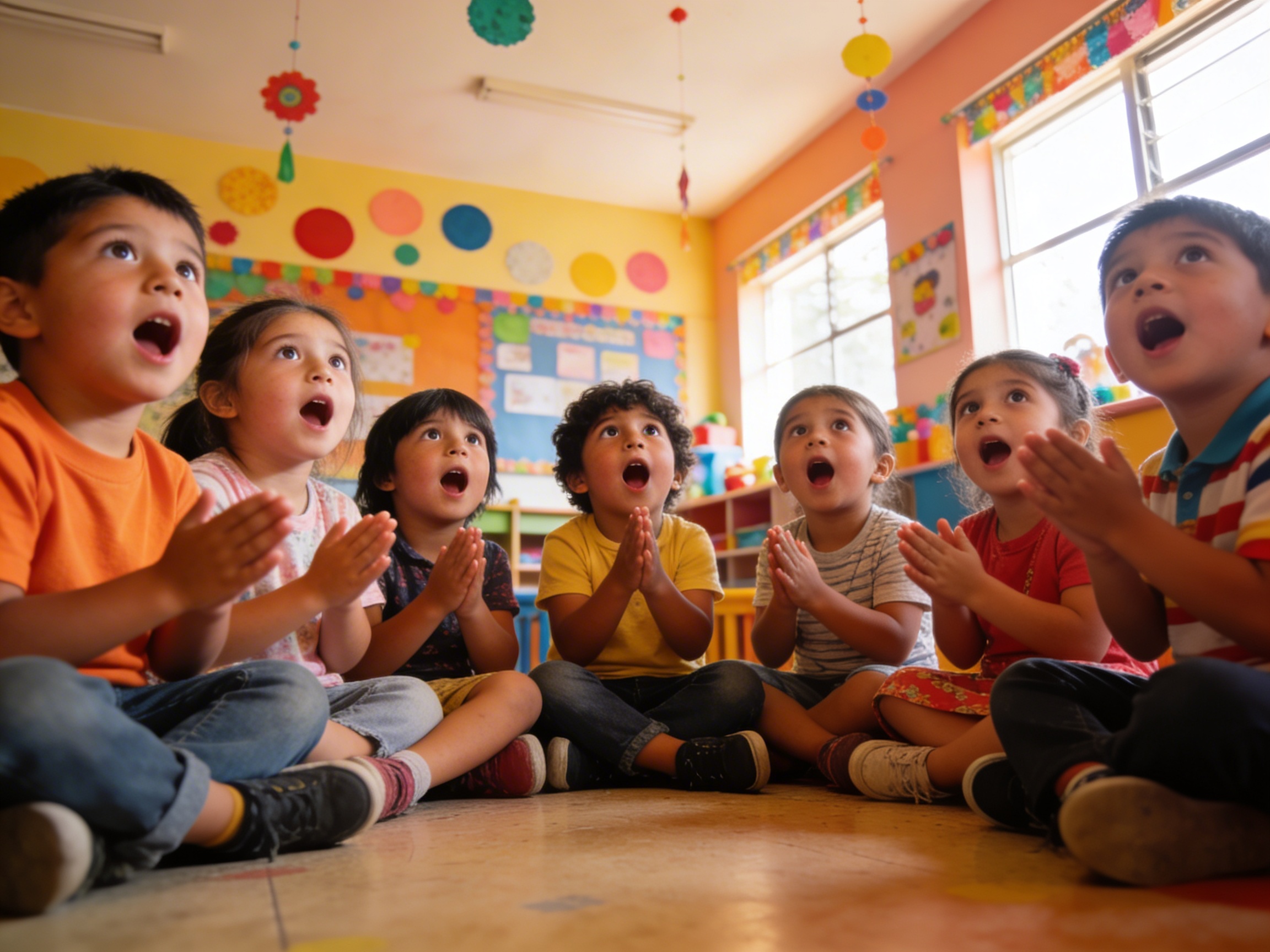 Niños disfrutando de actividad educativa