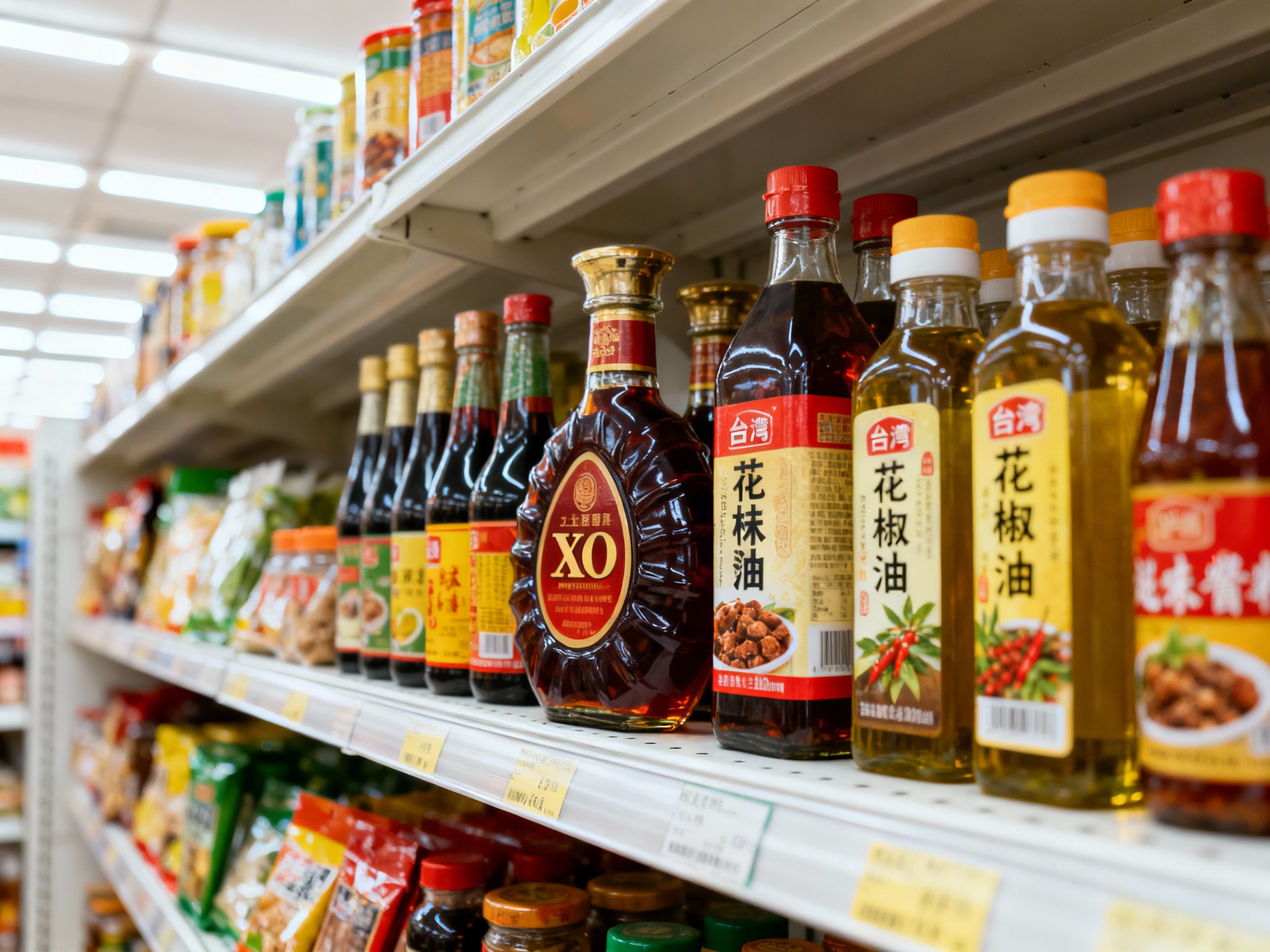 台湾スーパーの調味料売り場イメージ写真