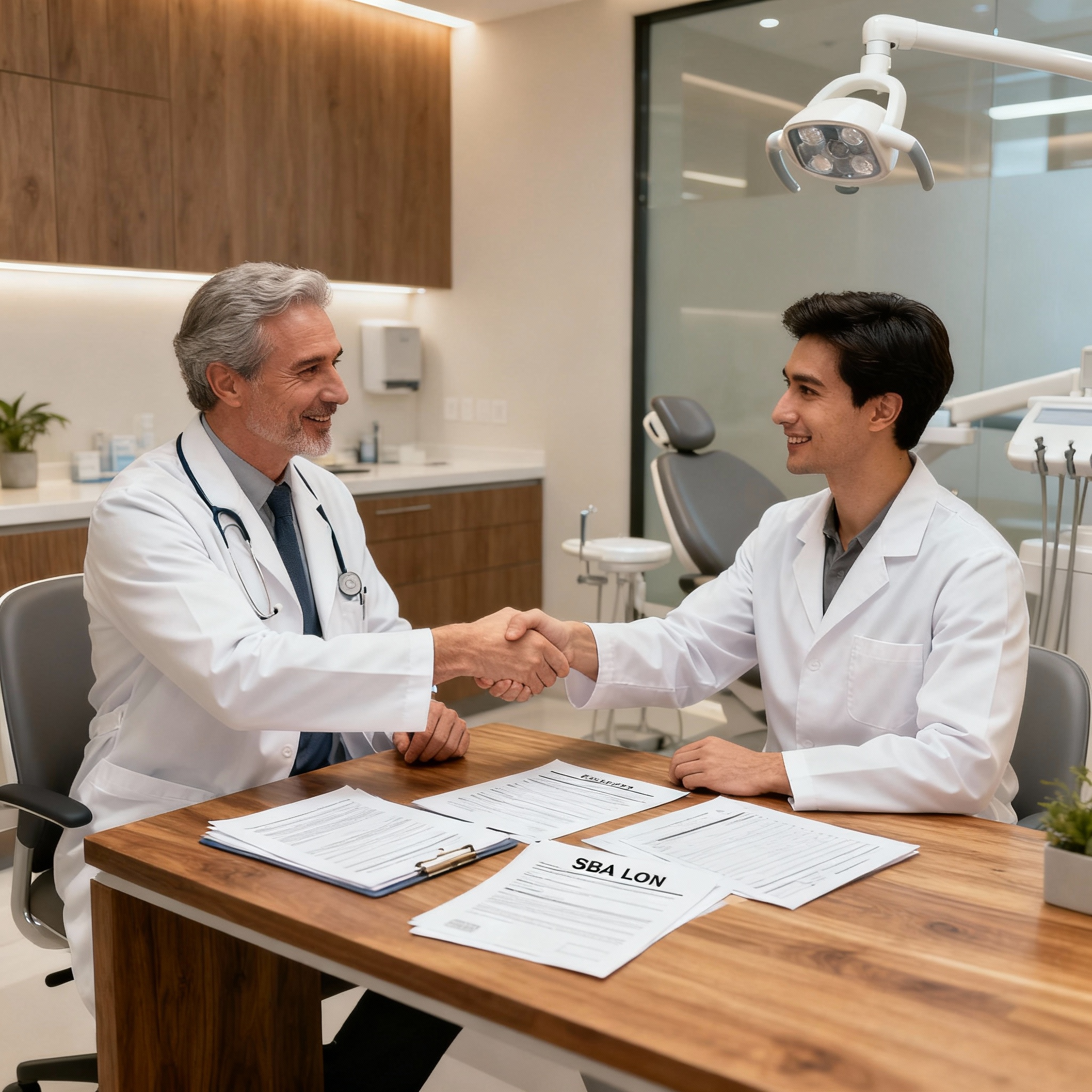 Doctors and dentists meeting for SBA loan assistance