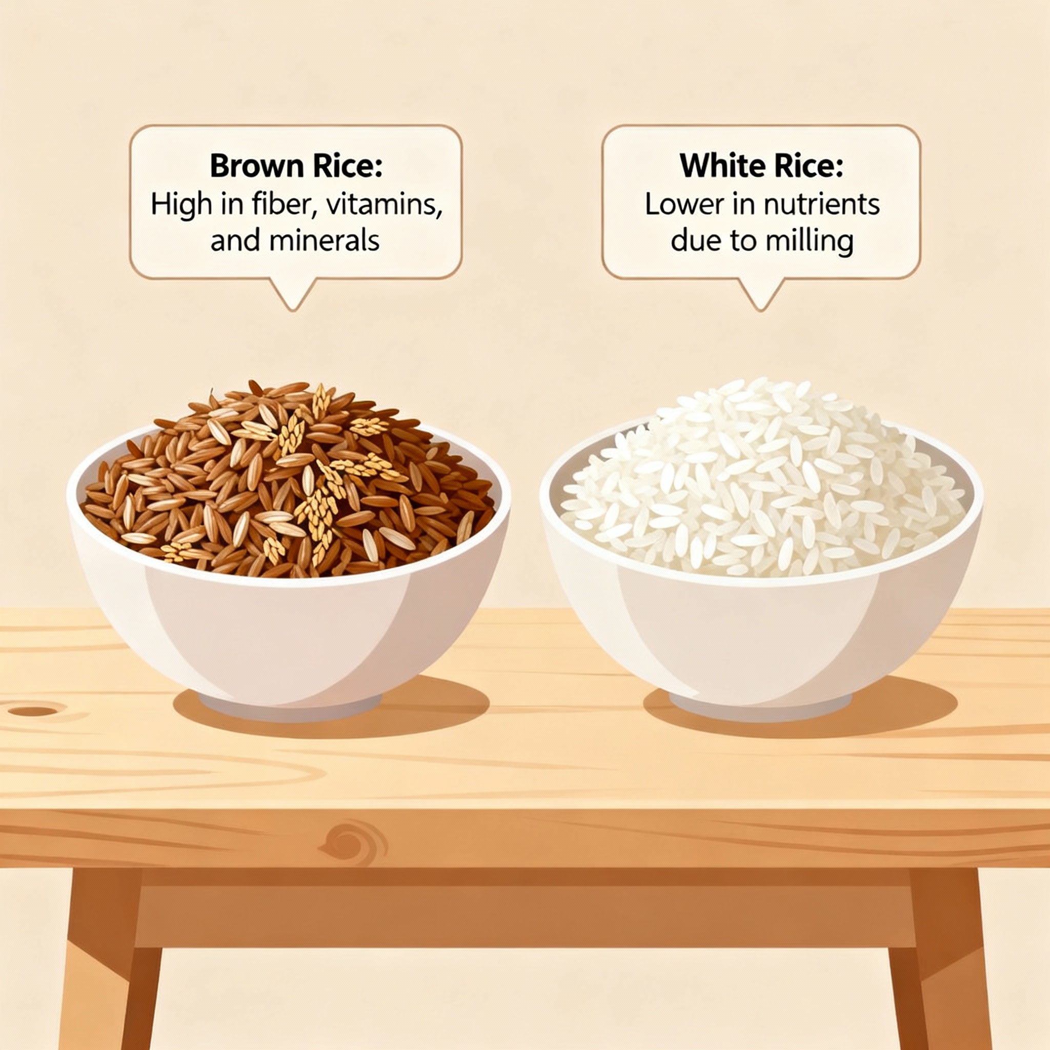 Brown Rice vs White Rice Comparison