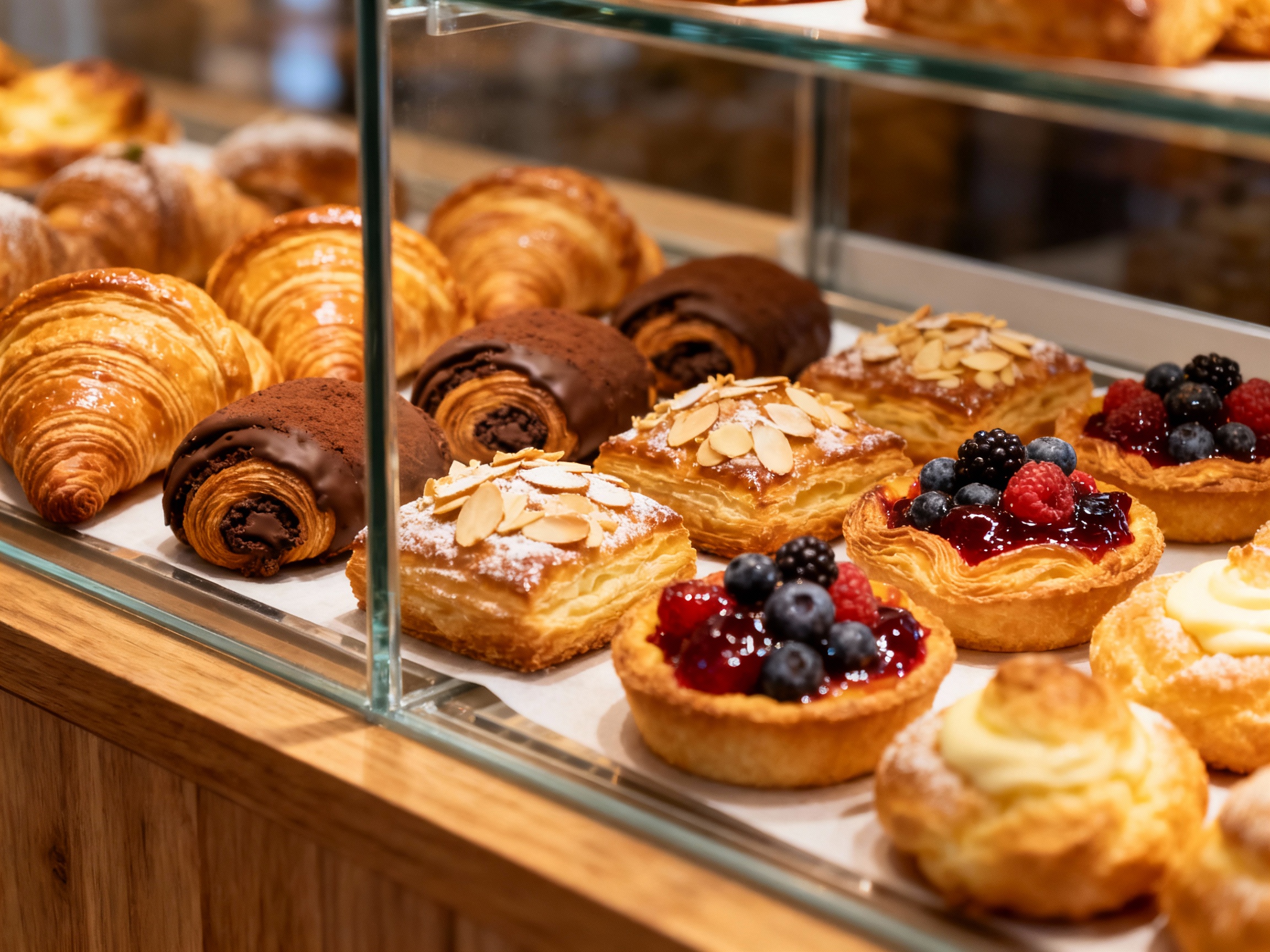 Premium pastries and croissants