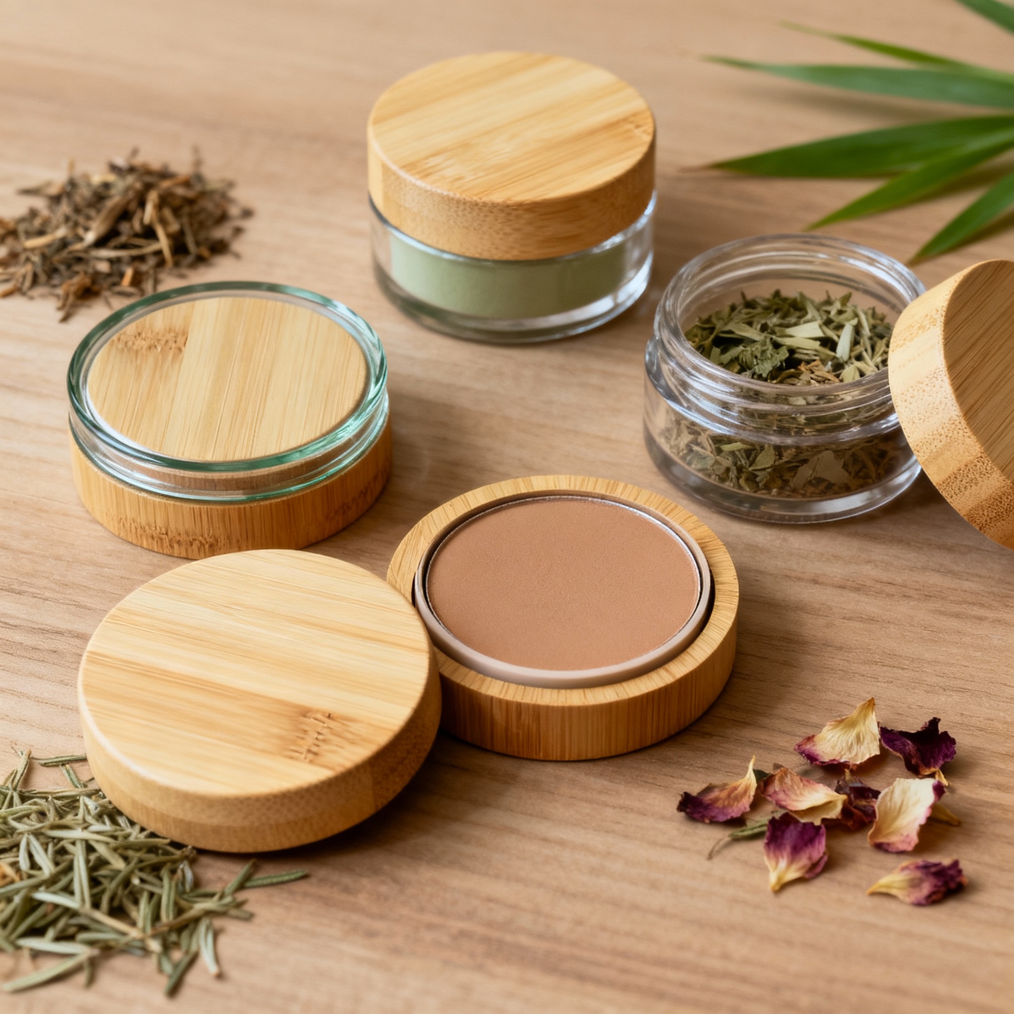 Sustainable beauty products with eco-friendly packaging