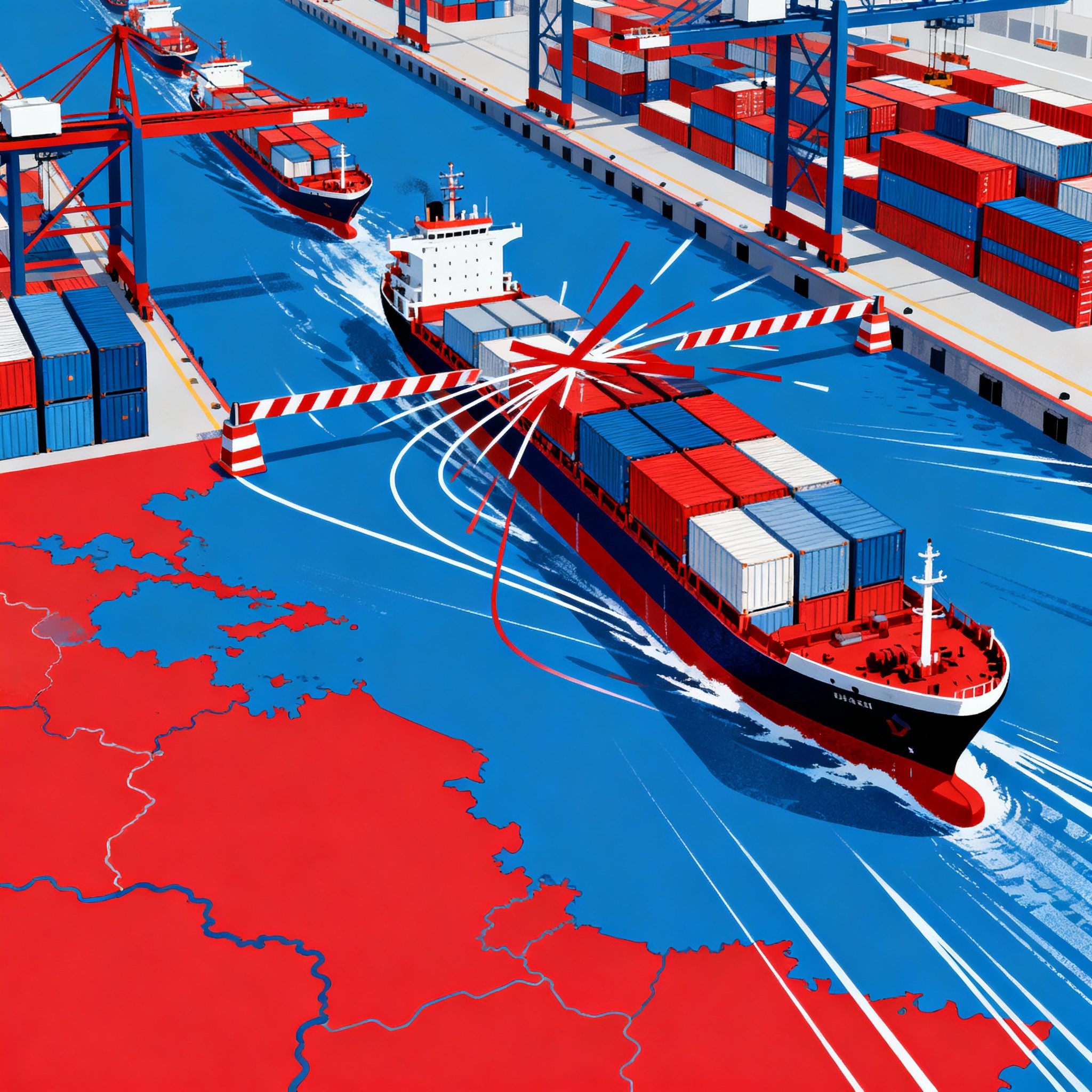 Global supply chain disruptions impacting international trade and commodity flows