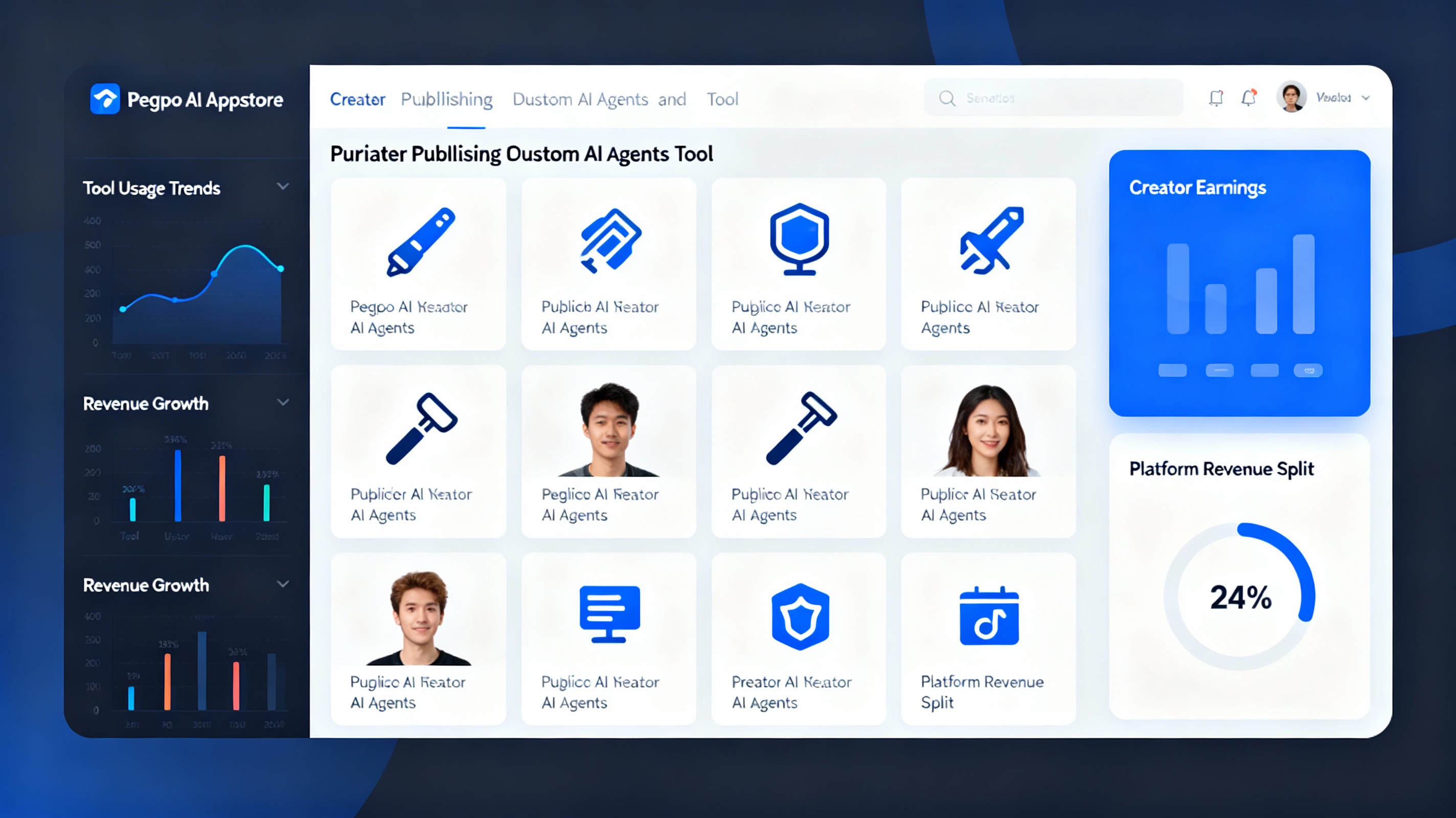Pegpo AI Appstore - Creator Dashboard & Platform