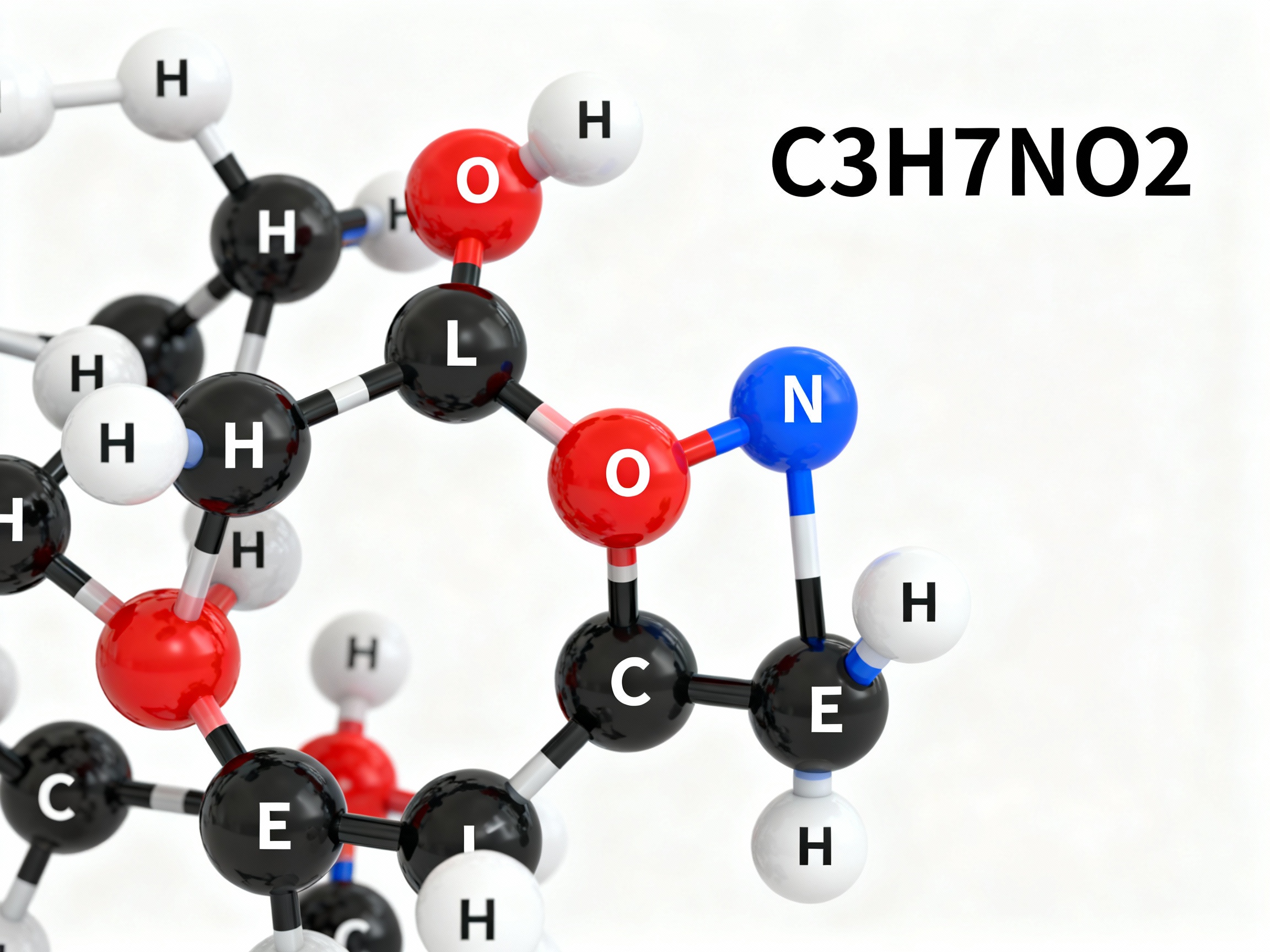 Structure chimique de la L-alanine