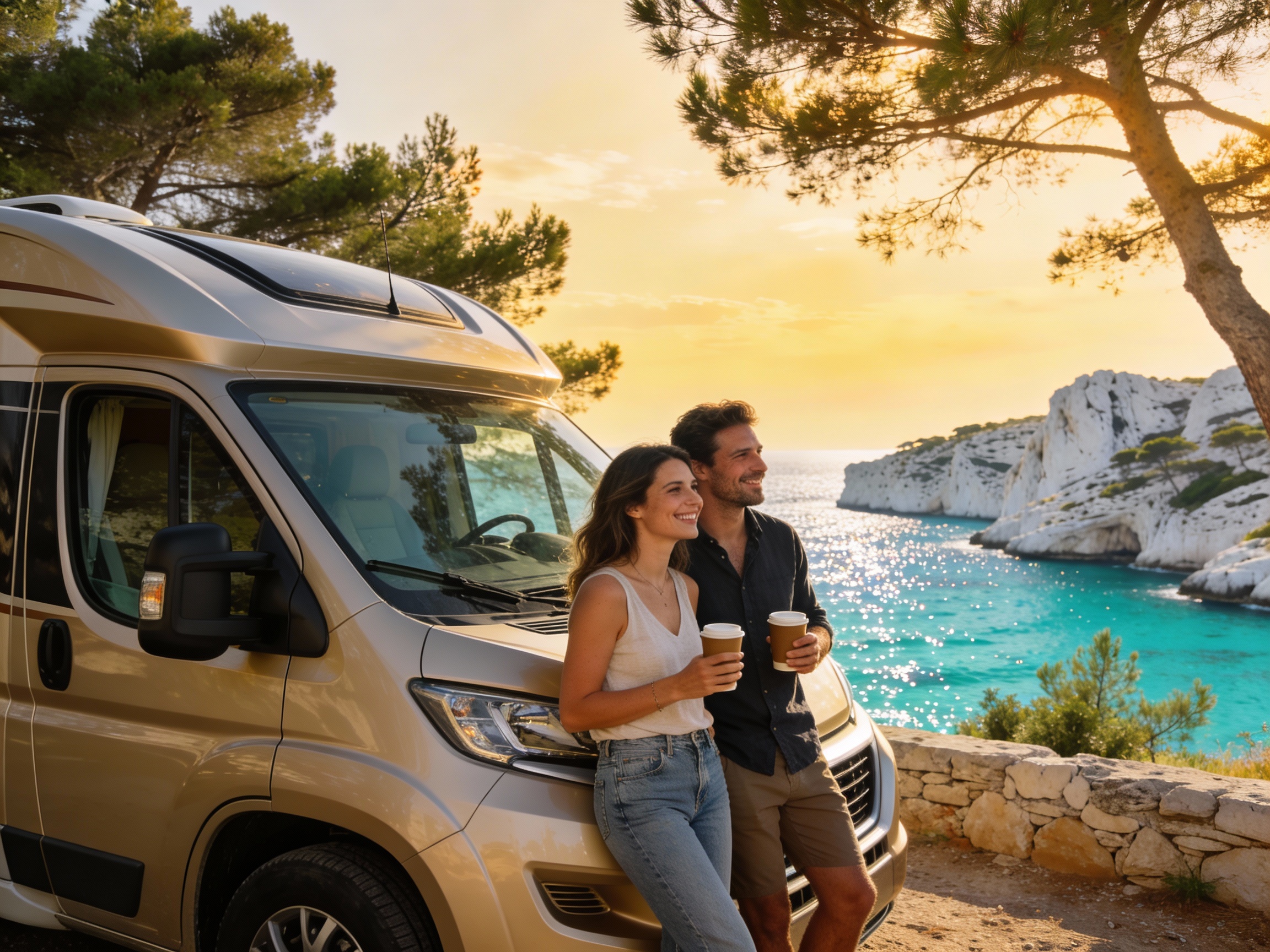Couple profitant des Calanques
