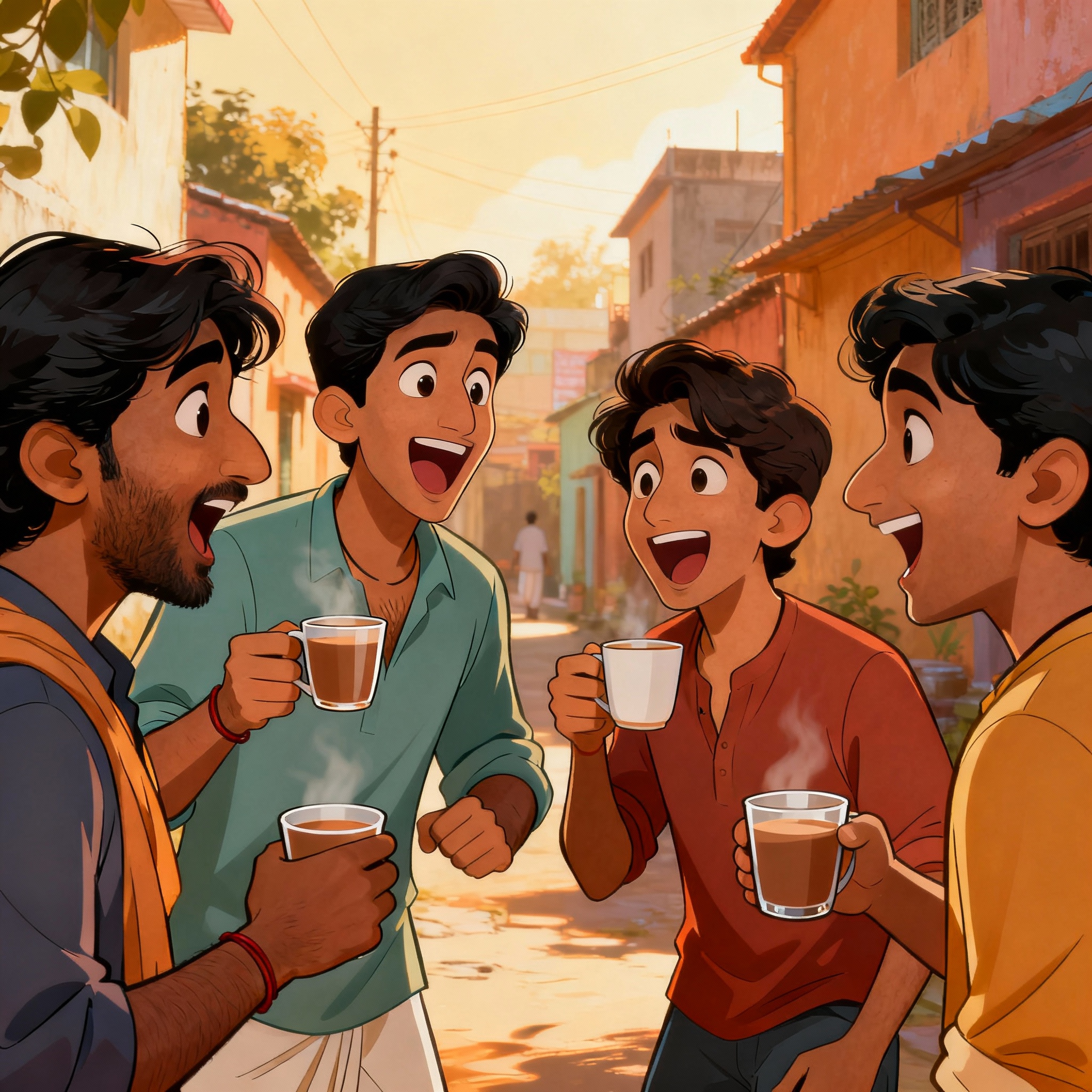 Indian friends debating protein myths
